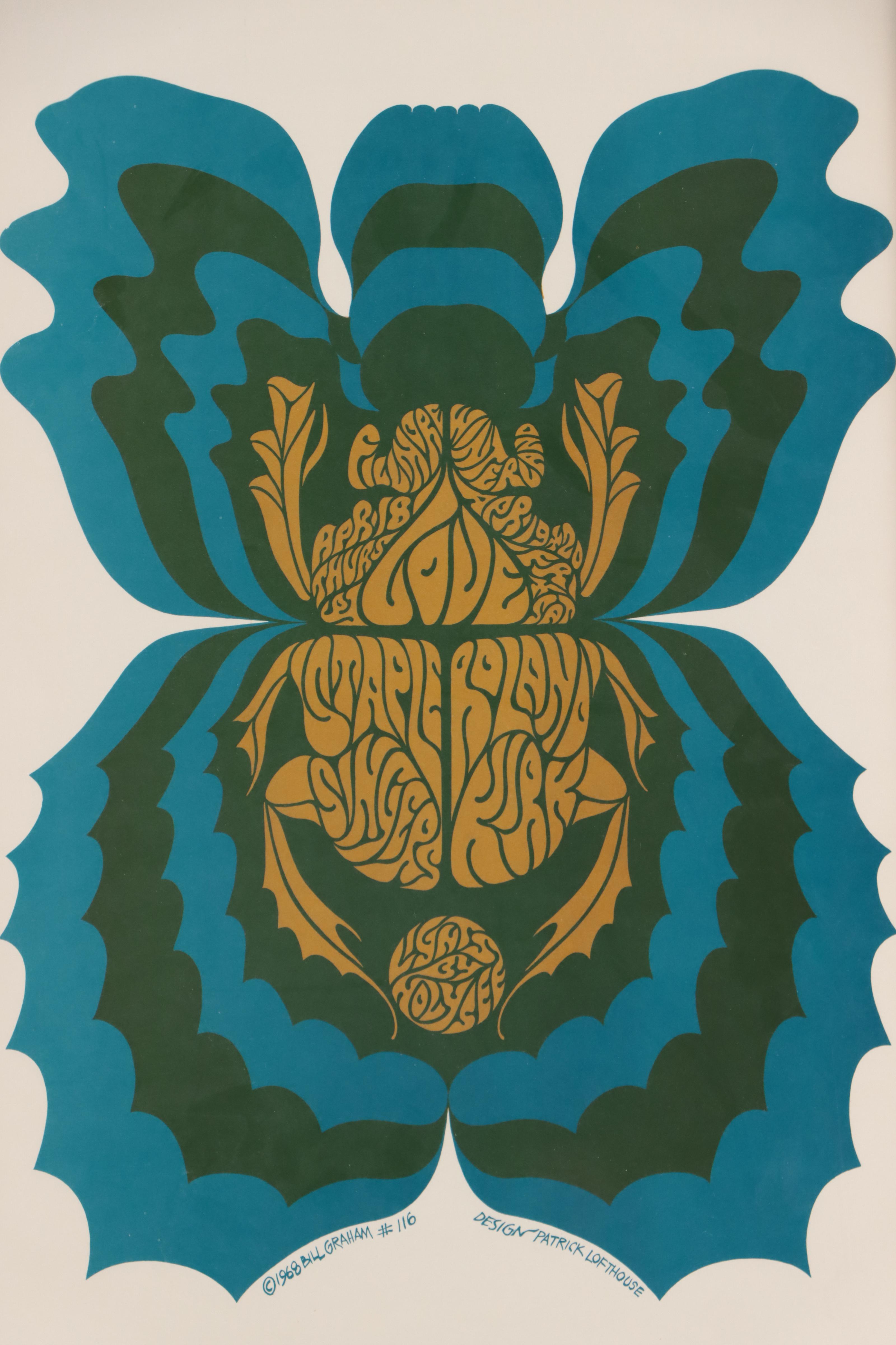 Bill Graham Presents Love at the Fillmore Concert Poster After Patrick Lofthouse