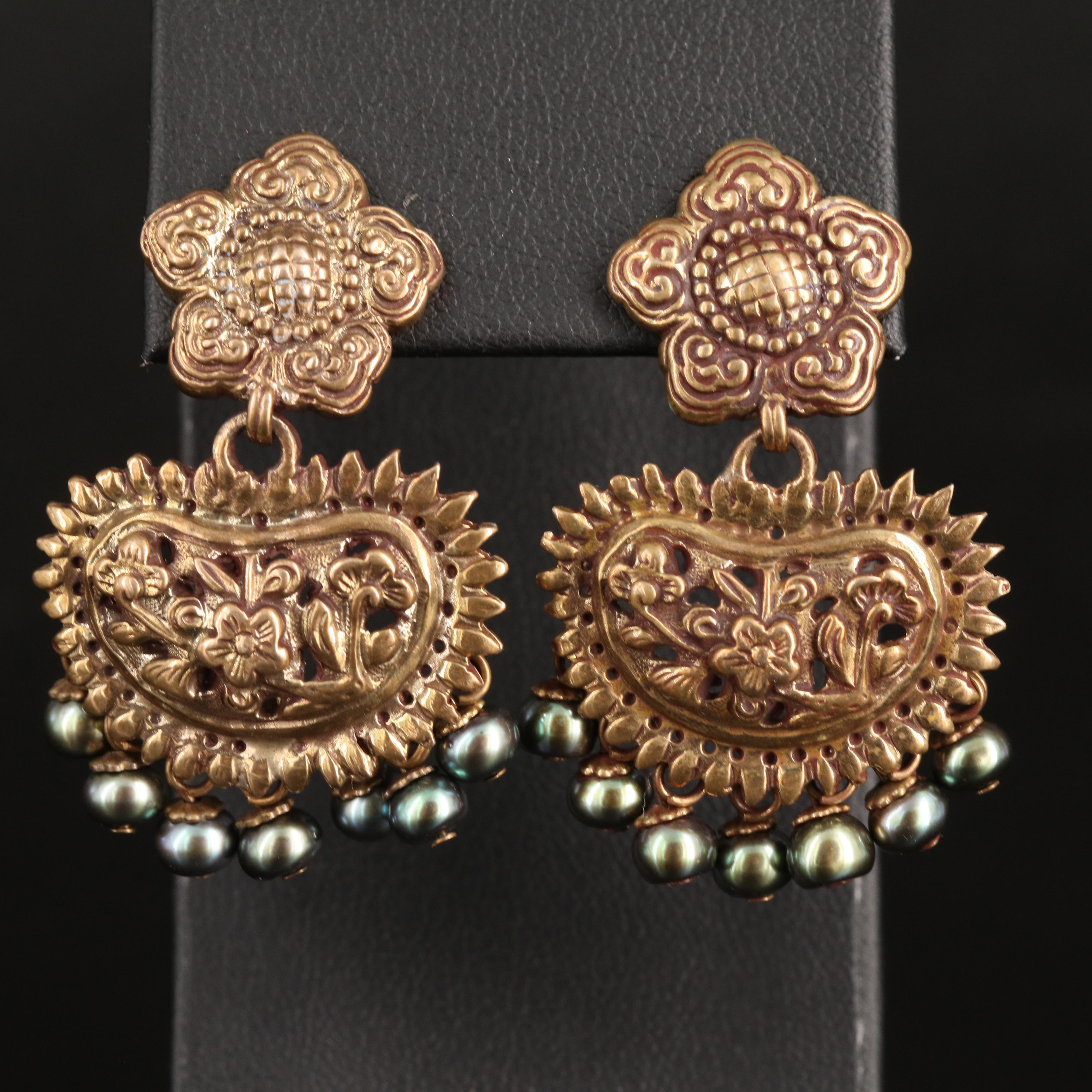 Stephen Dweck Pearl Fringe Earrings