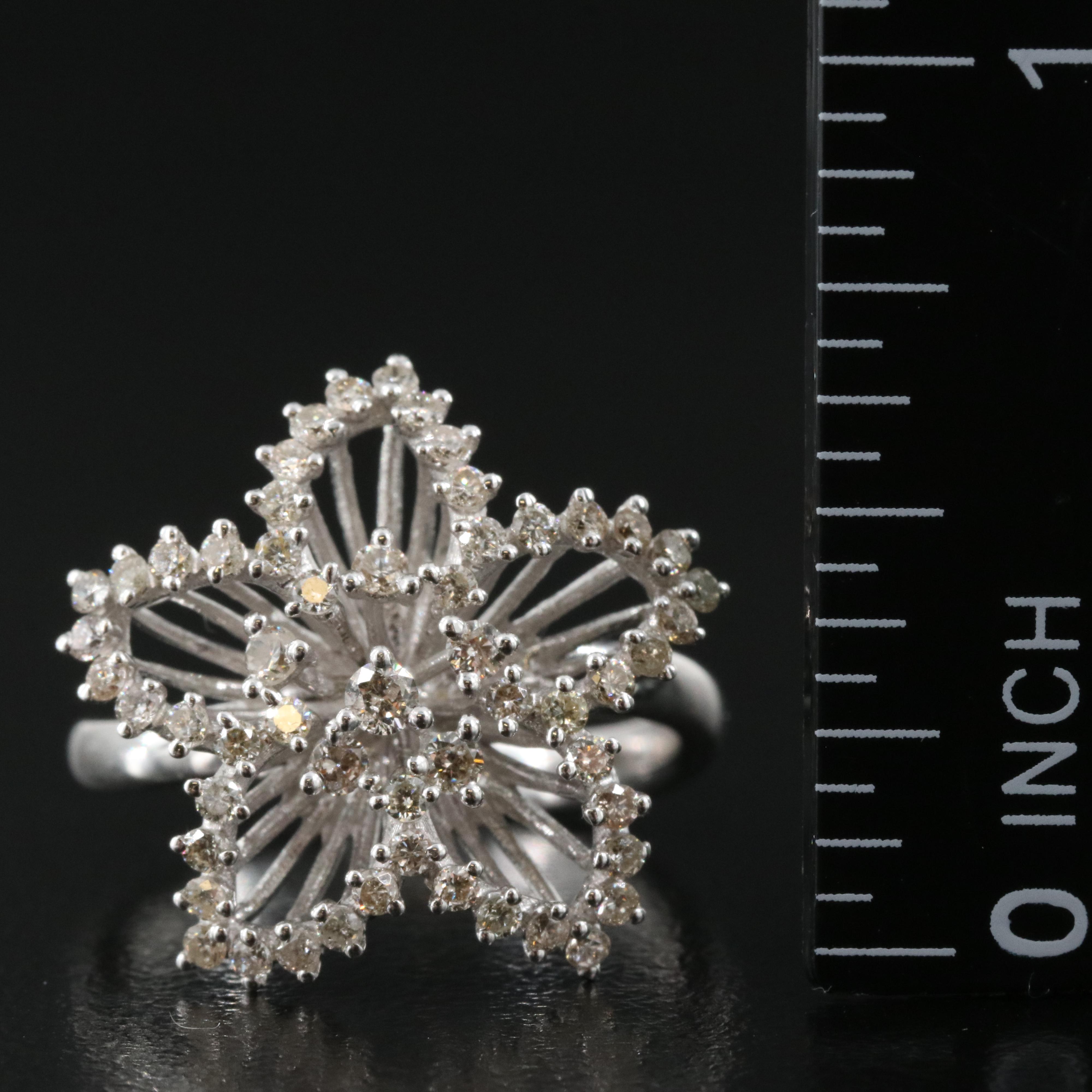 14K 0.71 CTW Diamond Star Ring