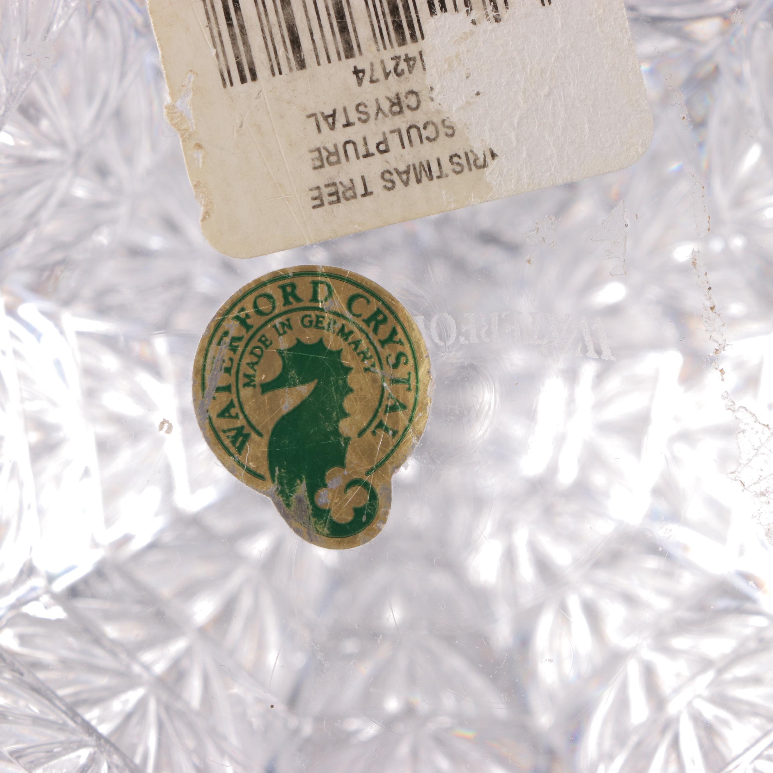 Waterford Crystal Christmas Tree Sculpture with Rosenthal Crystal Stars