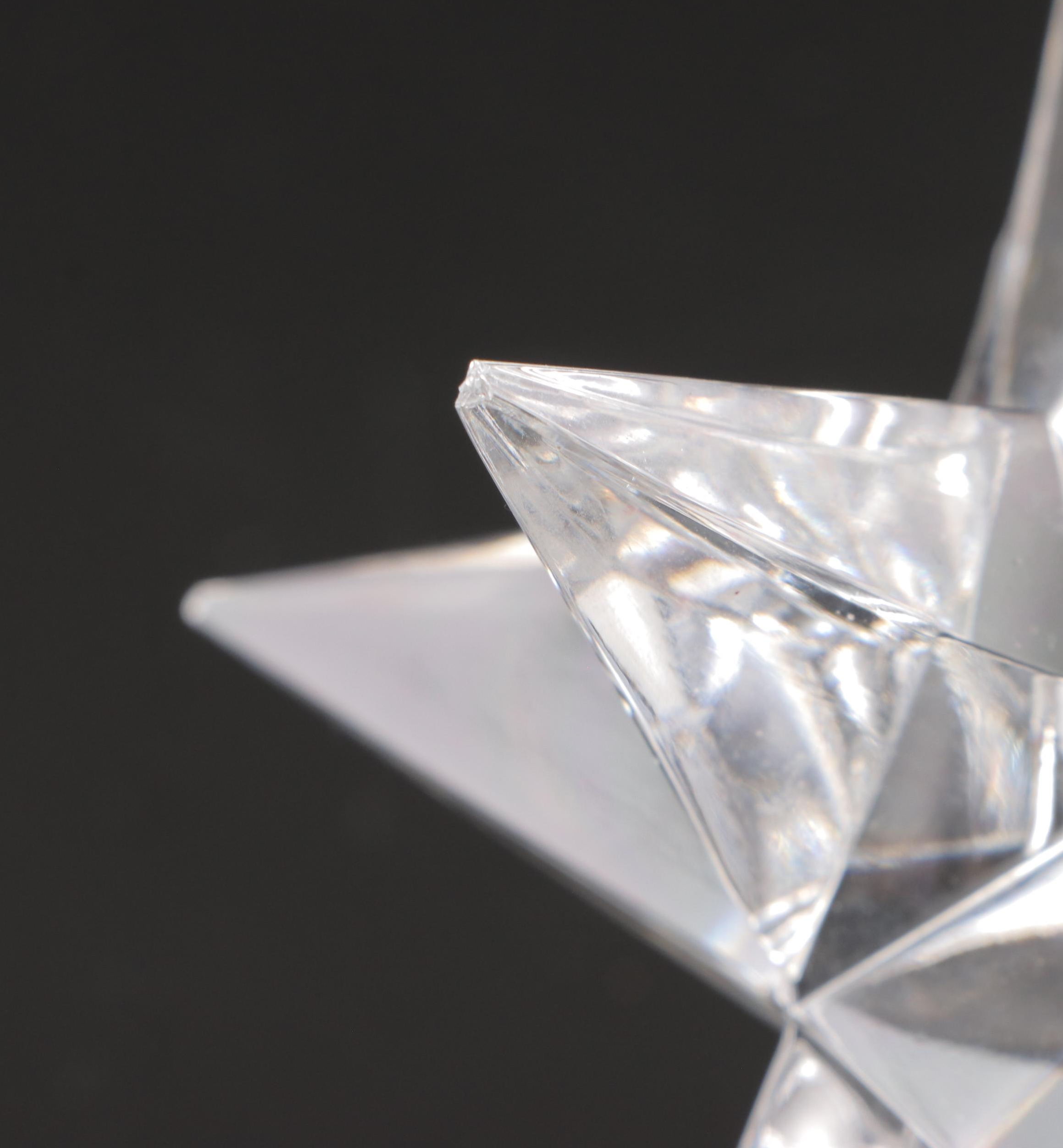 Waterford Crystal Christmas Tree Sculpture with Rosenthal Crystal Stars