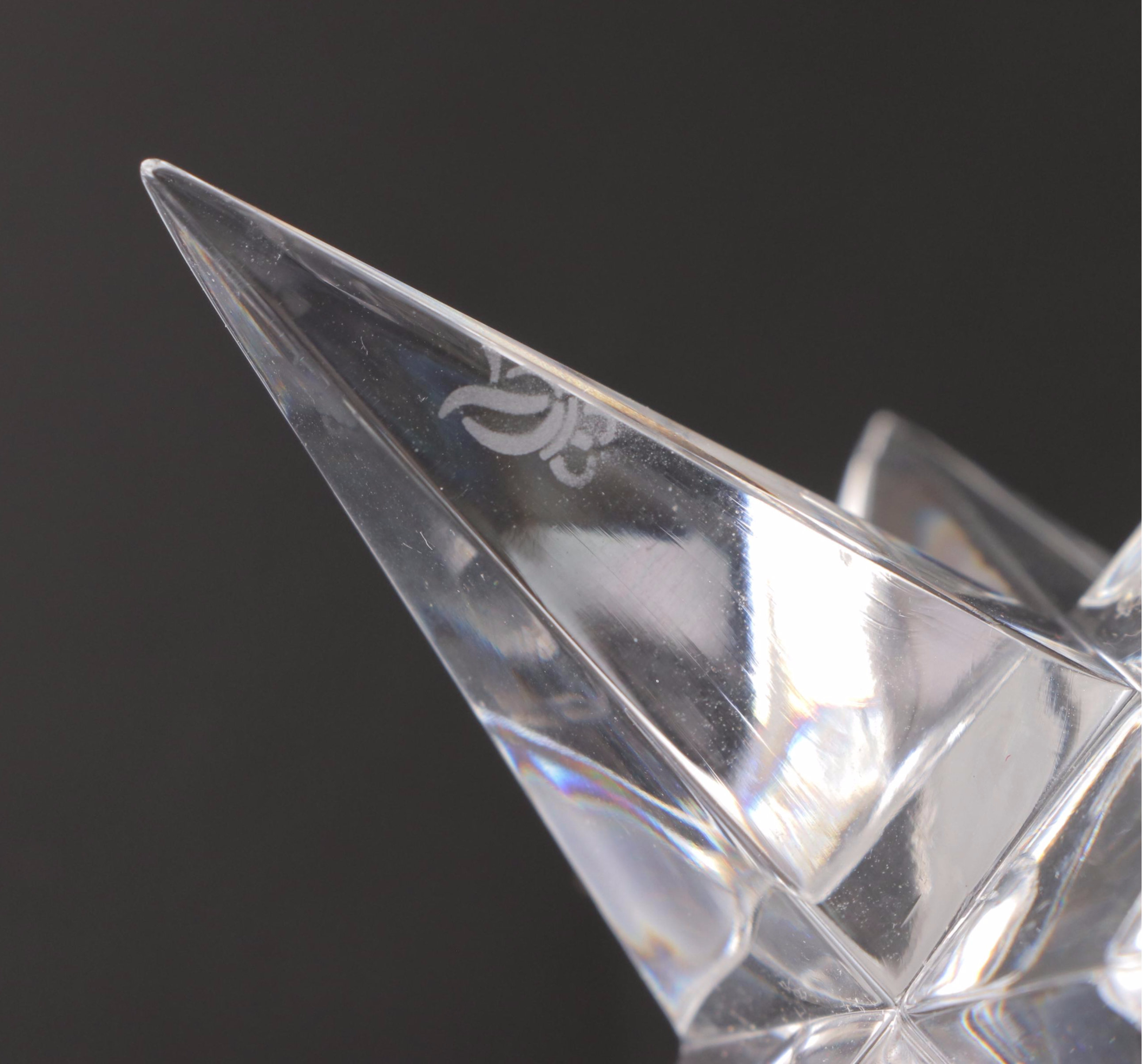 Waterford Crystal Christmas Tree Sculpture with Rosenthal Crystal Stars