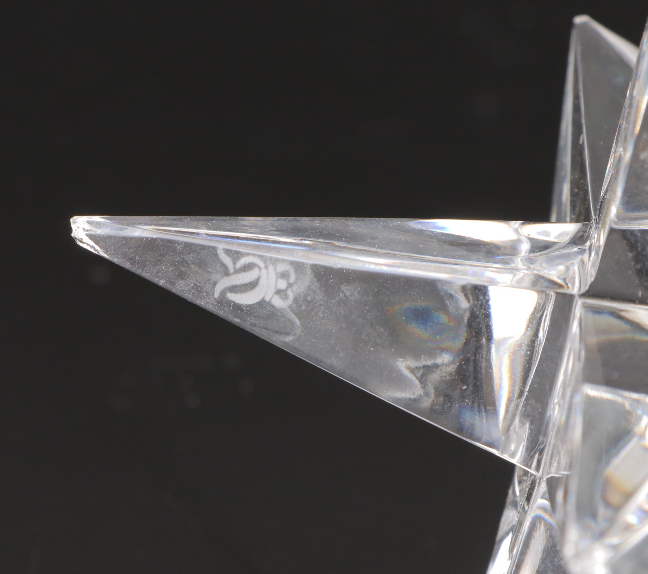 Waterford Crystal Christmas Tree Sculpture with Rosenthal Crystal Stars