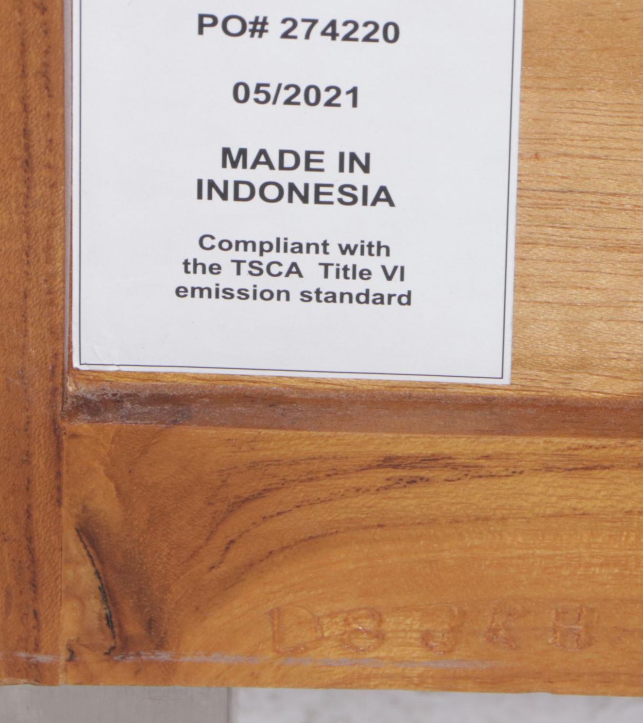 60" Slatted Teak Bathroom Vanity Cabinet in Sanding Finish