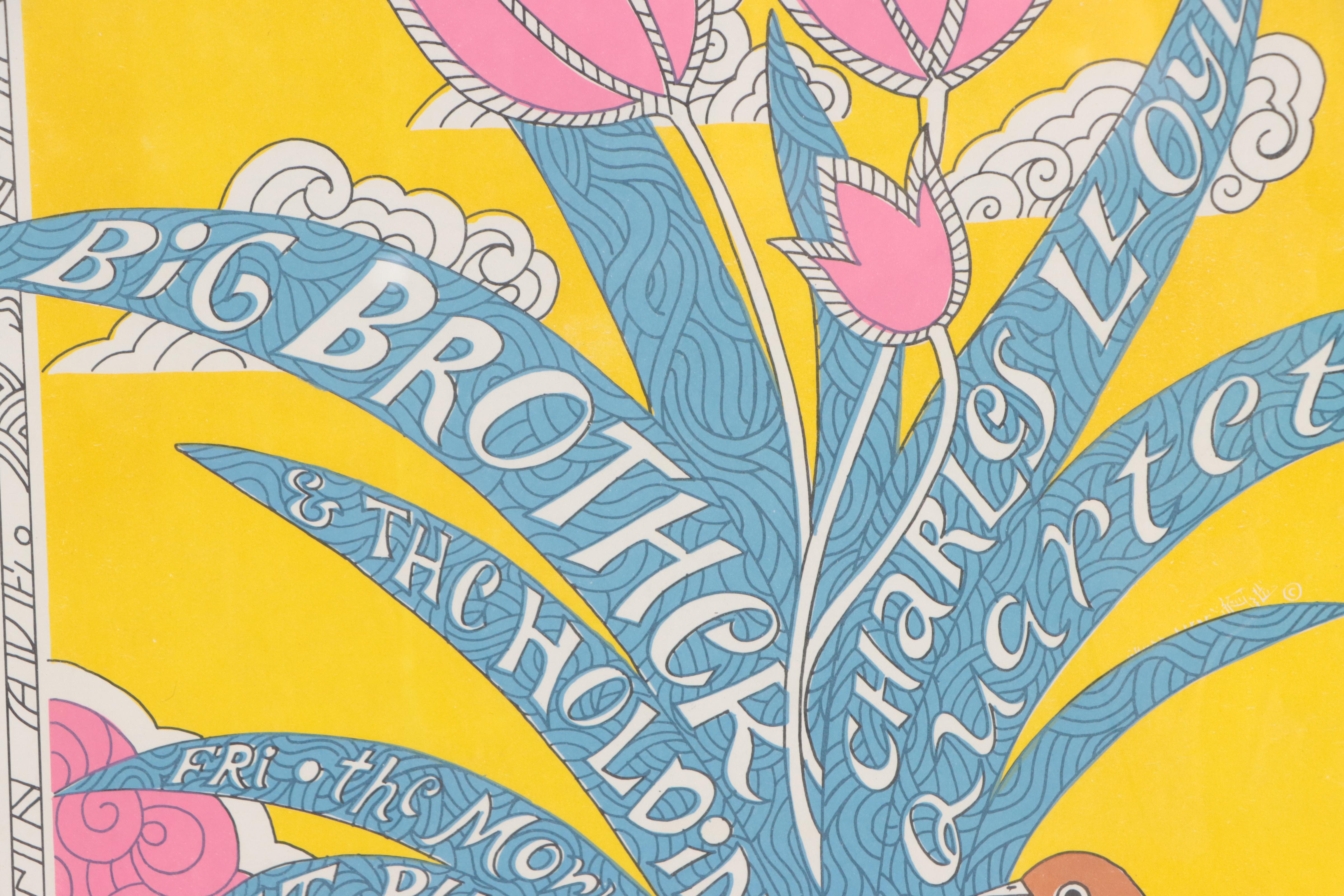 Big Brother and the Holding Company Color Lithograph Concert Poster, 1967