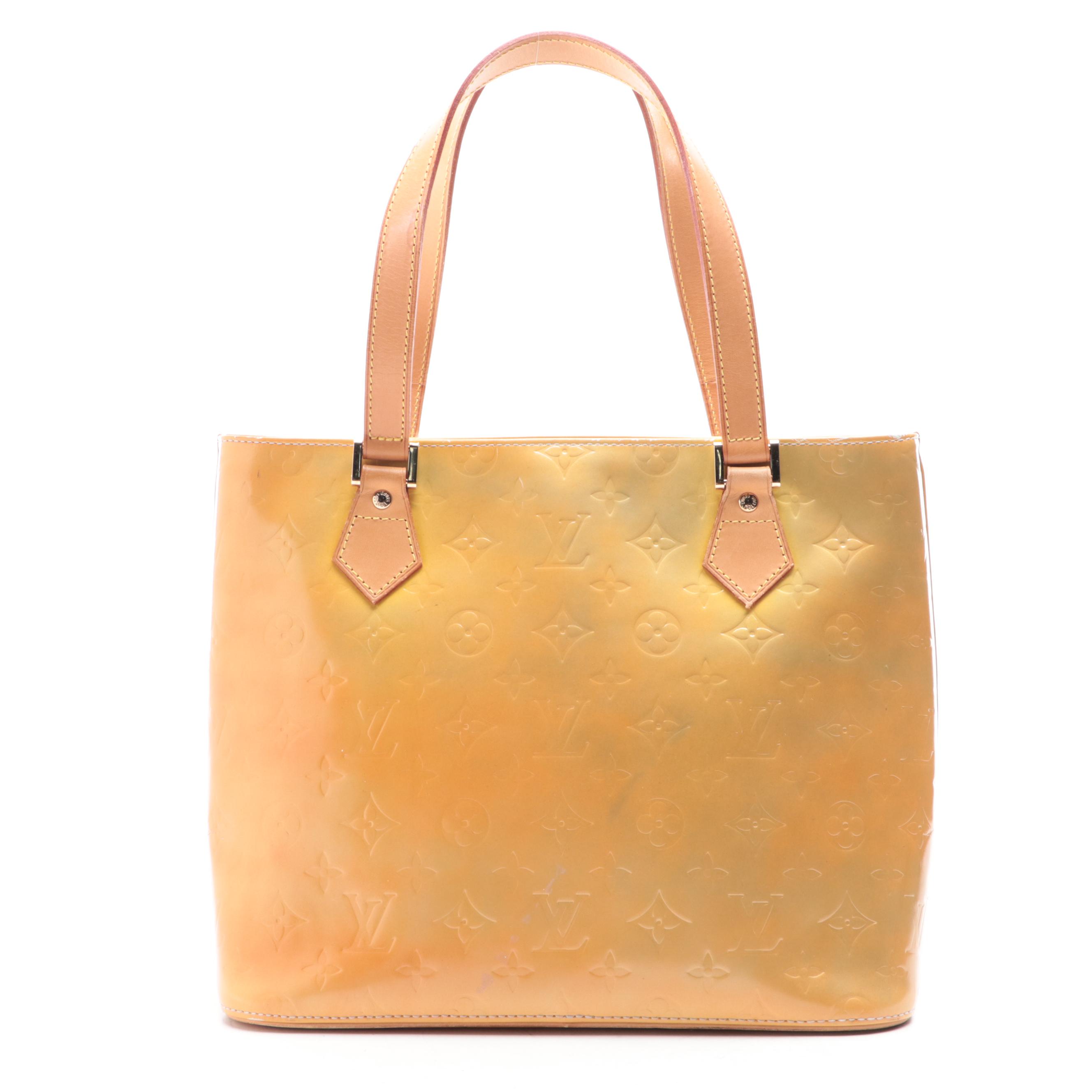 Louis Vuitton Houston Bag in Monogram Vernis and Vachetta Leather