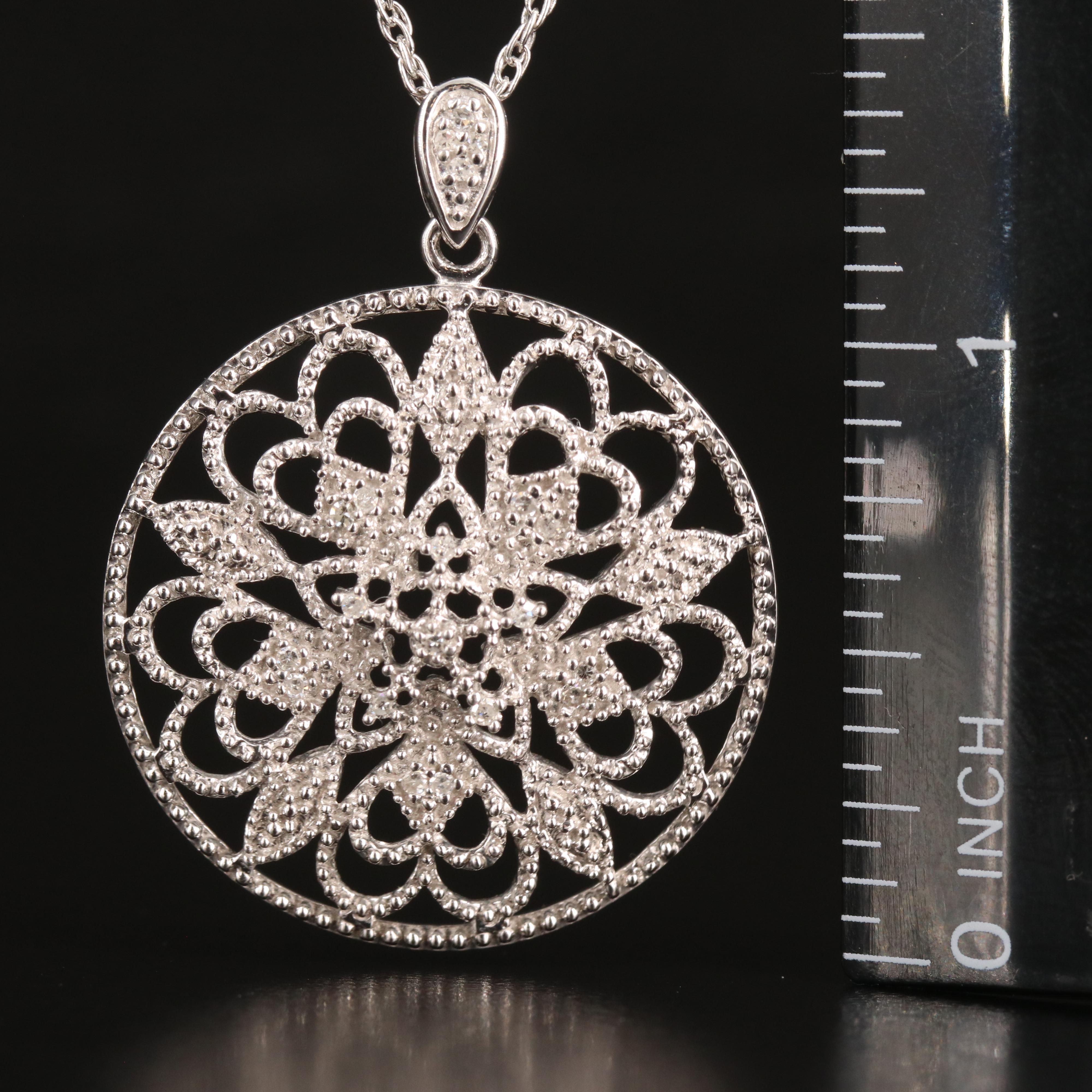 Sterling Gemstone Pendant Necklaces Including Swiss Blue Topaz and Diamond