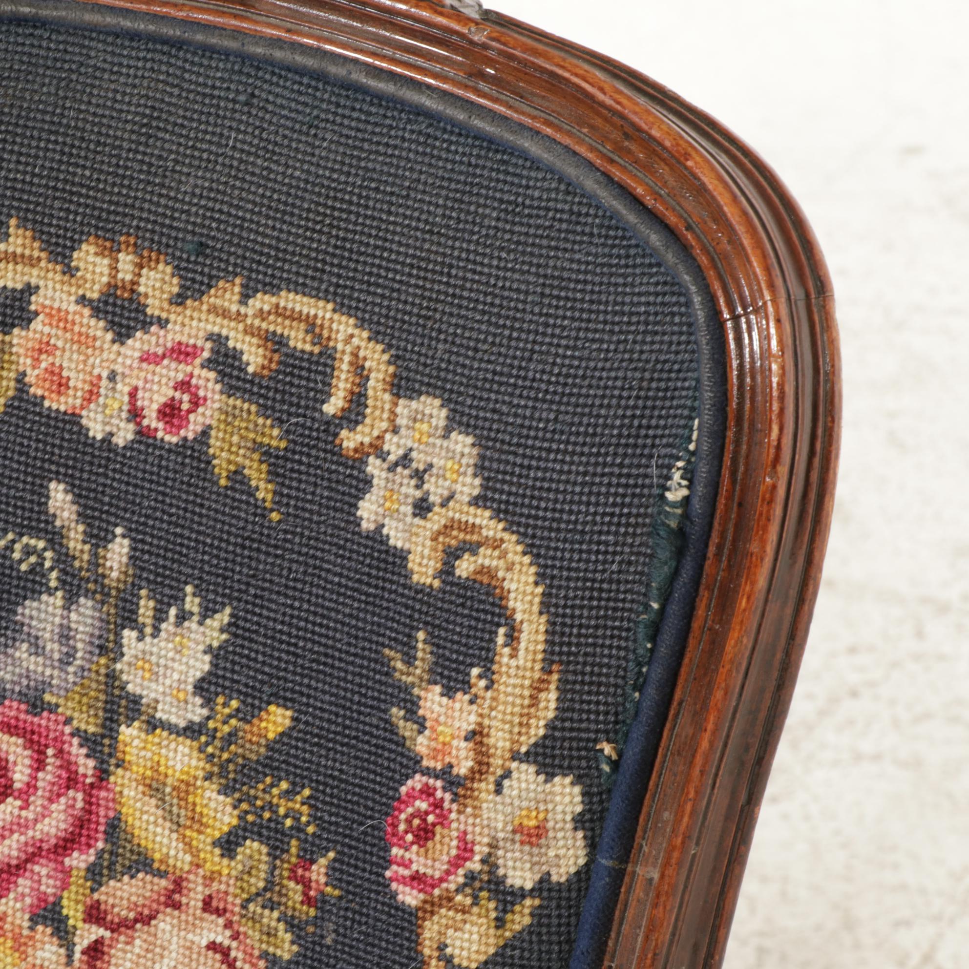 Four Louis XV Style Carved Wood Fauteuils, Early 20th Century