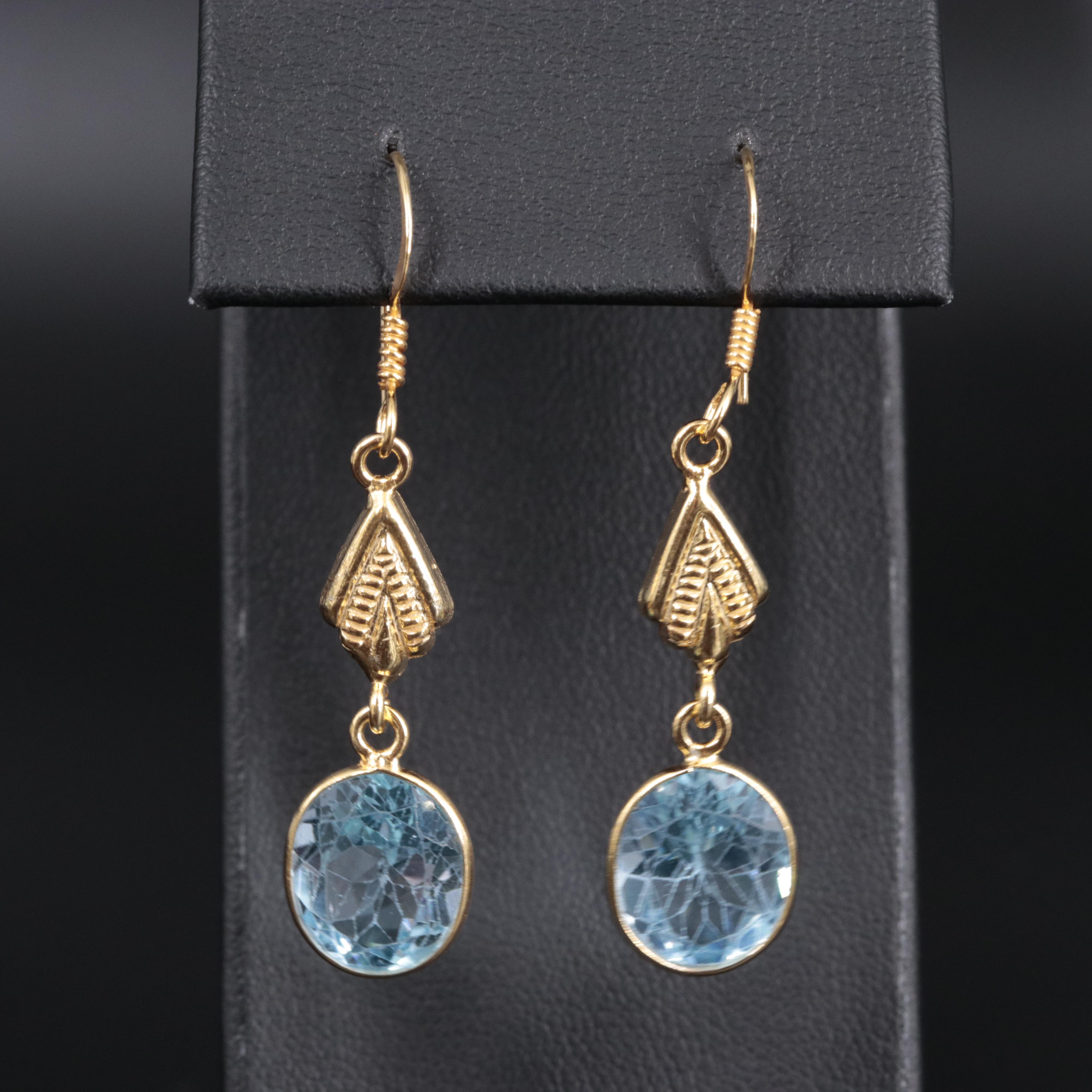 Sterling Silver Gemstone Drop Earrings