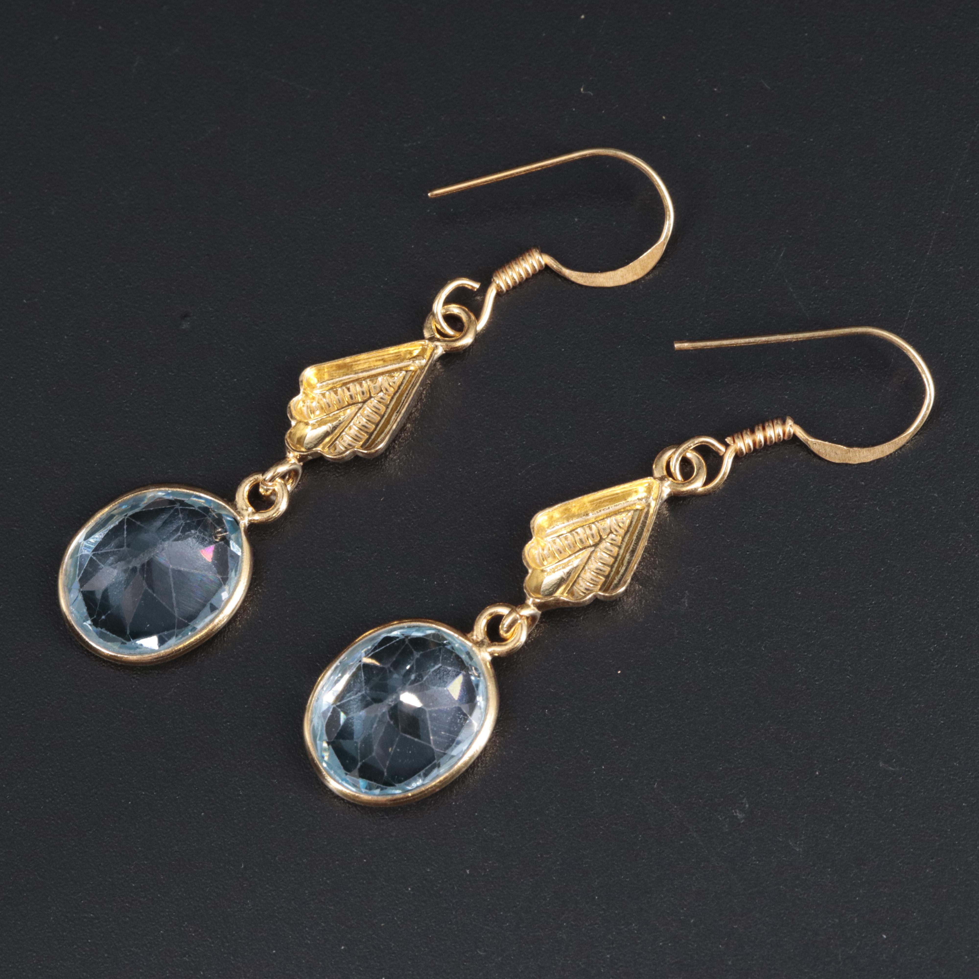 Sterling Silver Gemstone Drop Earrings