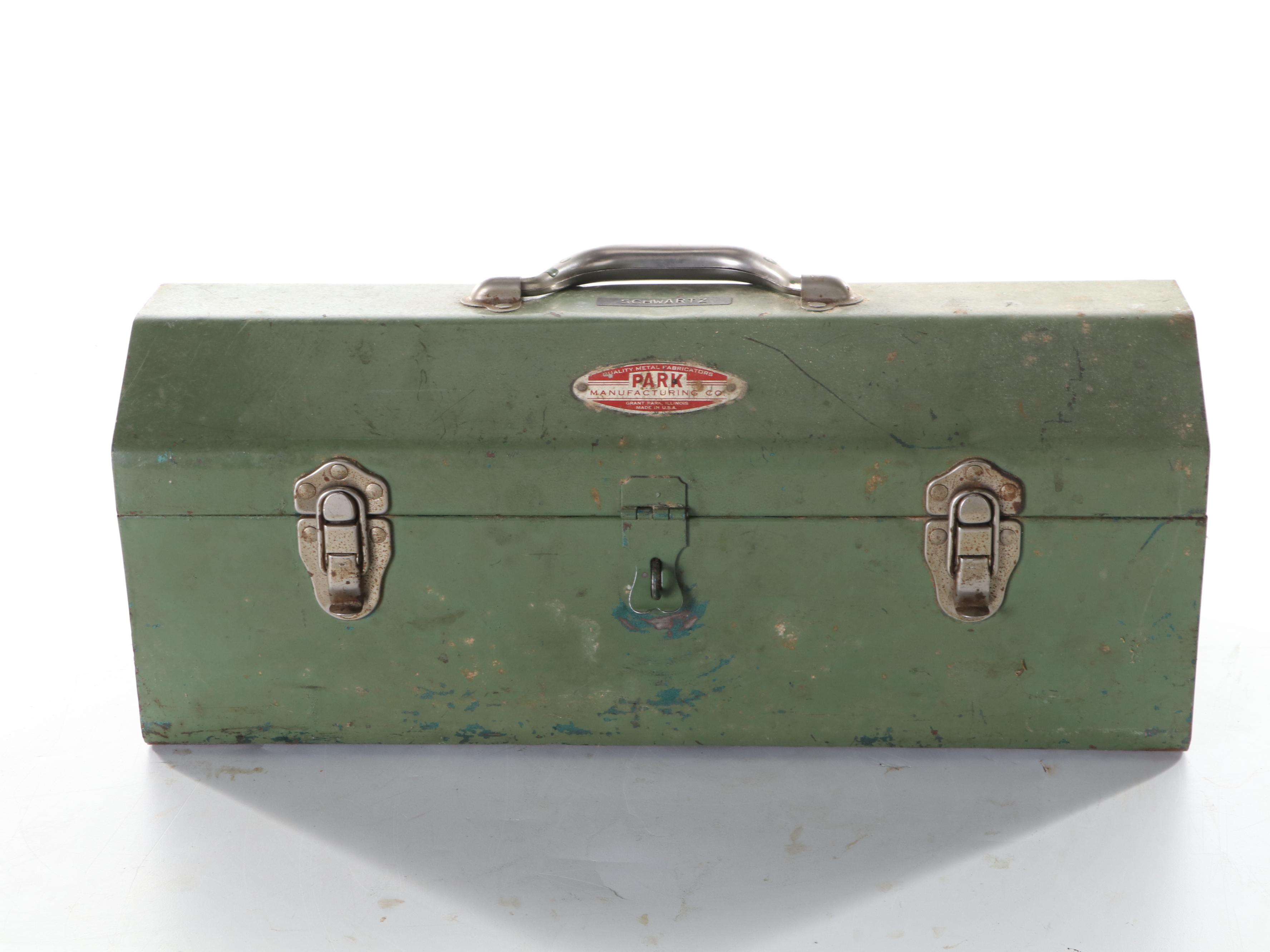 Park Manufacturing Co. Tool Box With Wrenches, Screwdrivers, and More Tools
