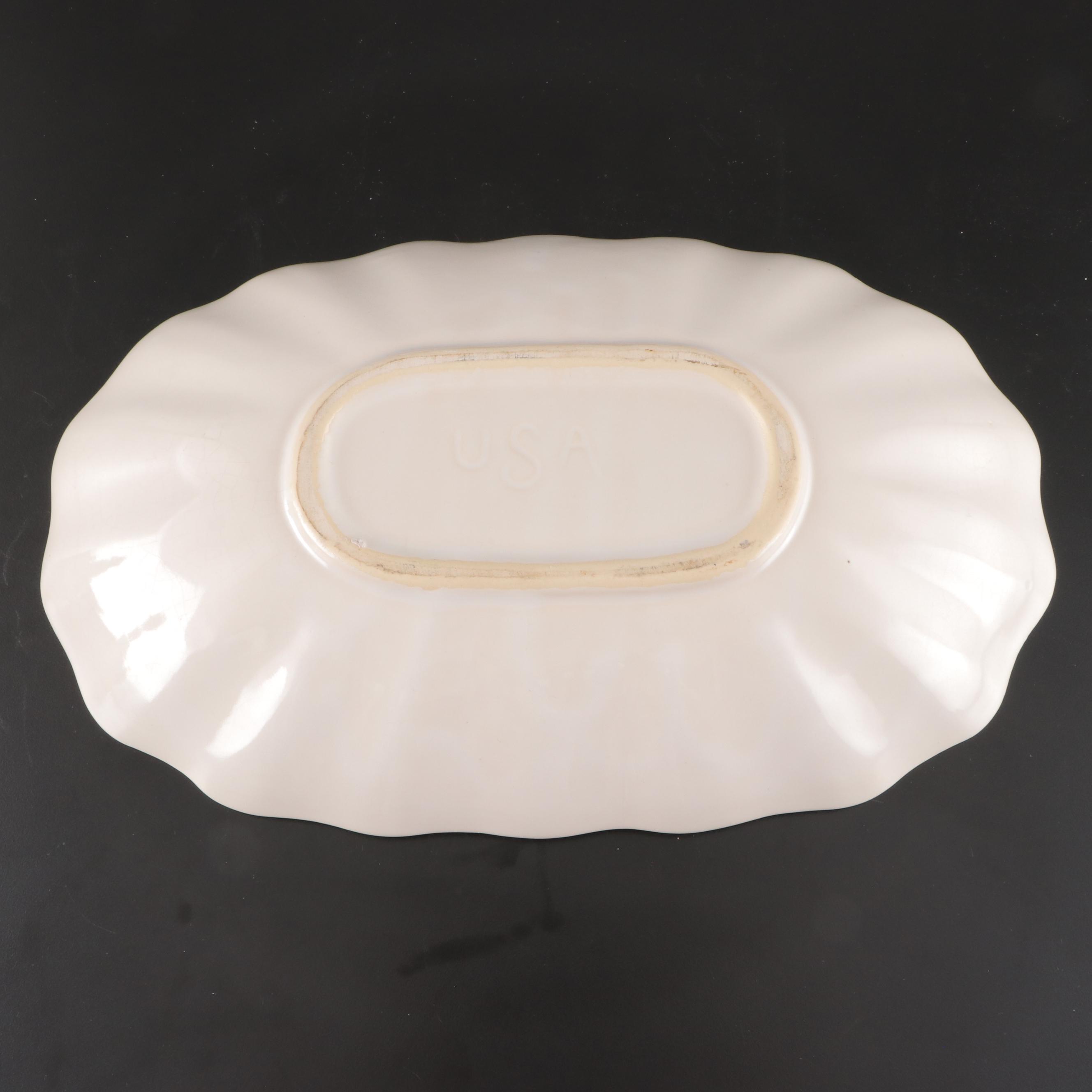 Shawnee Pottery Pig Cream and Sugar Set with Centerpiece Bowl and Planters