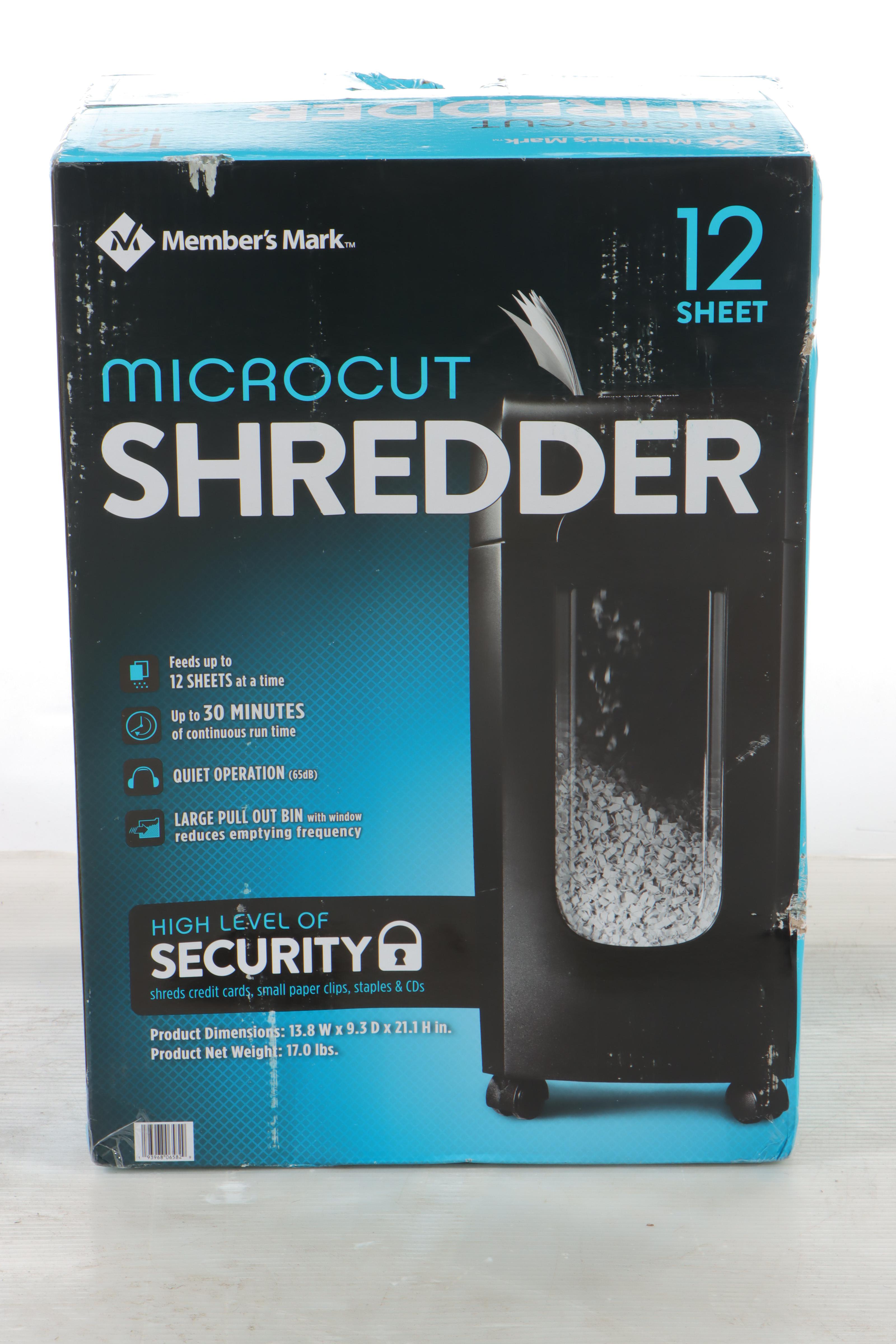Member's Mark Twelve-Sheet Micro-Cut Paper Shredder