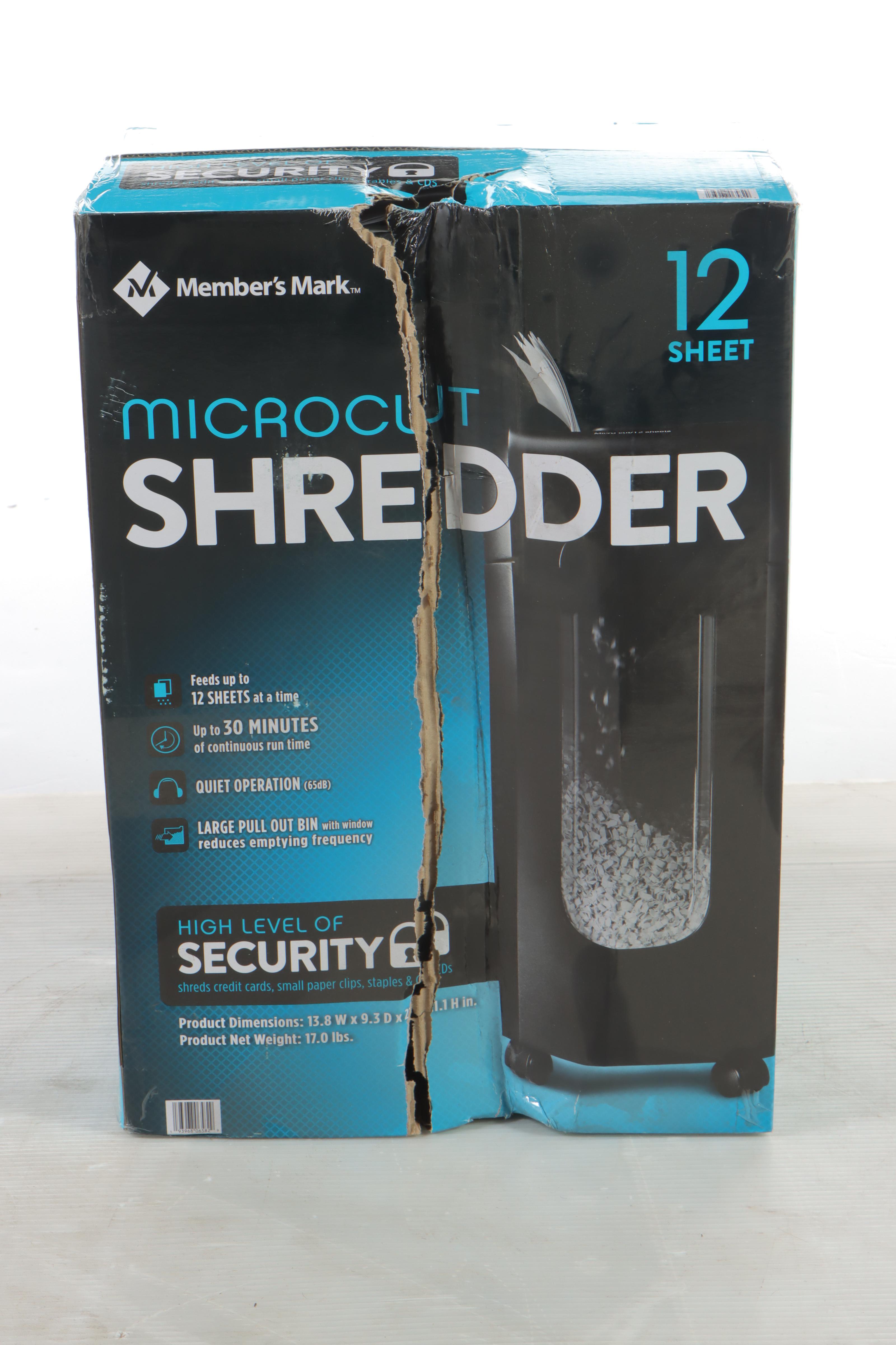 Member's Mark Twelve-Sheet Micro-Cut Paper Shredder
