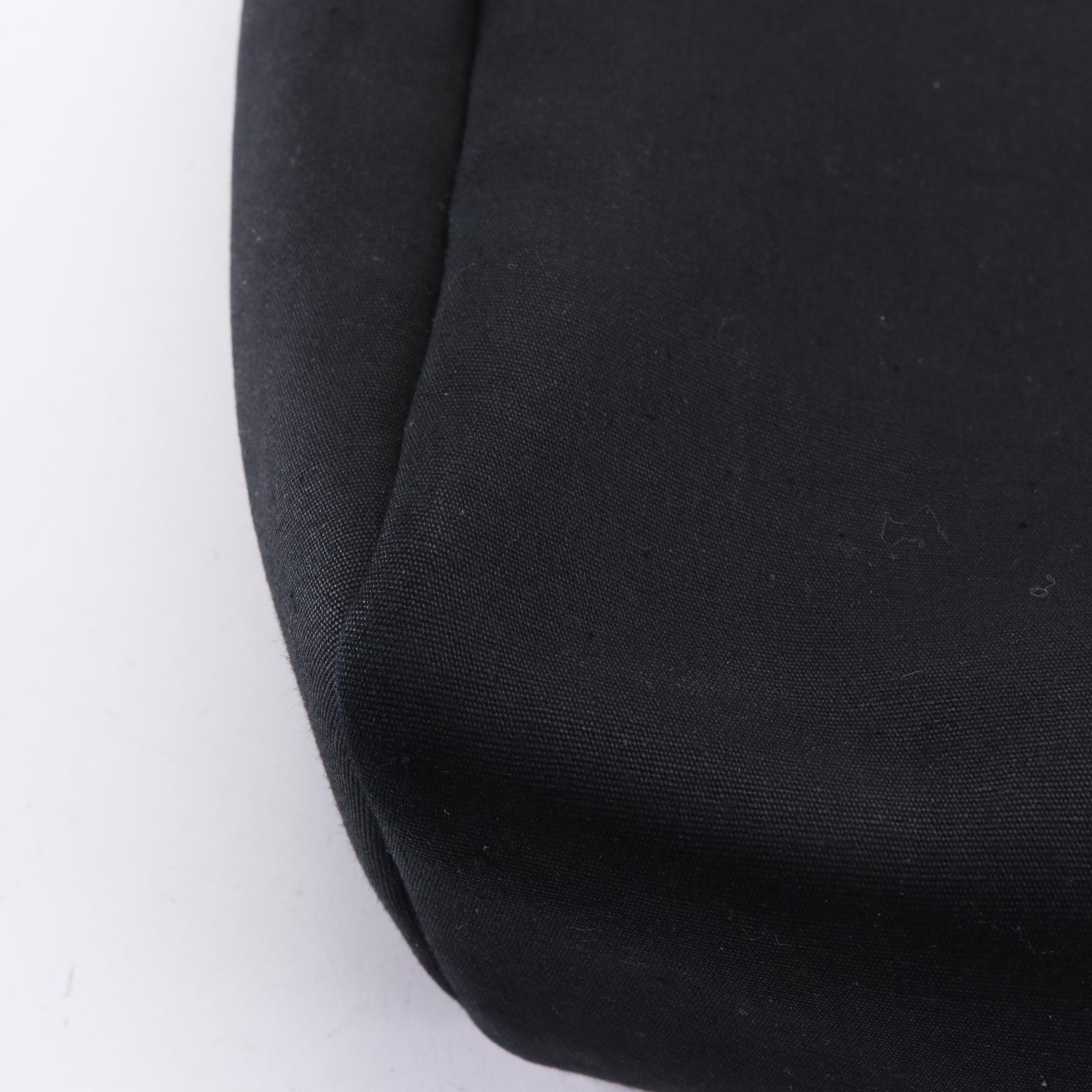 Hermès Herbag A Dos Backpack in Black Toile and Leather with Box