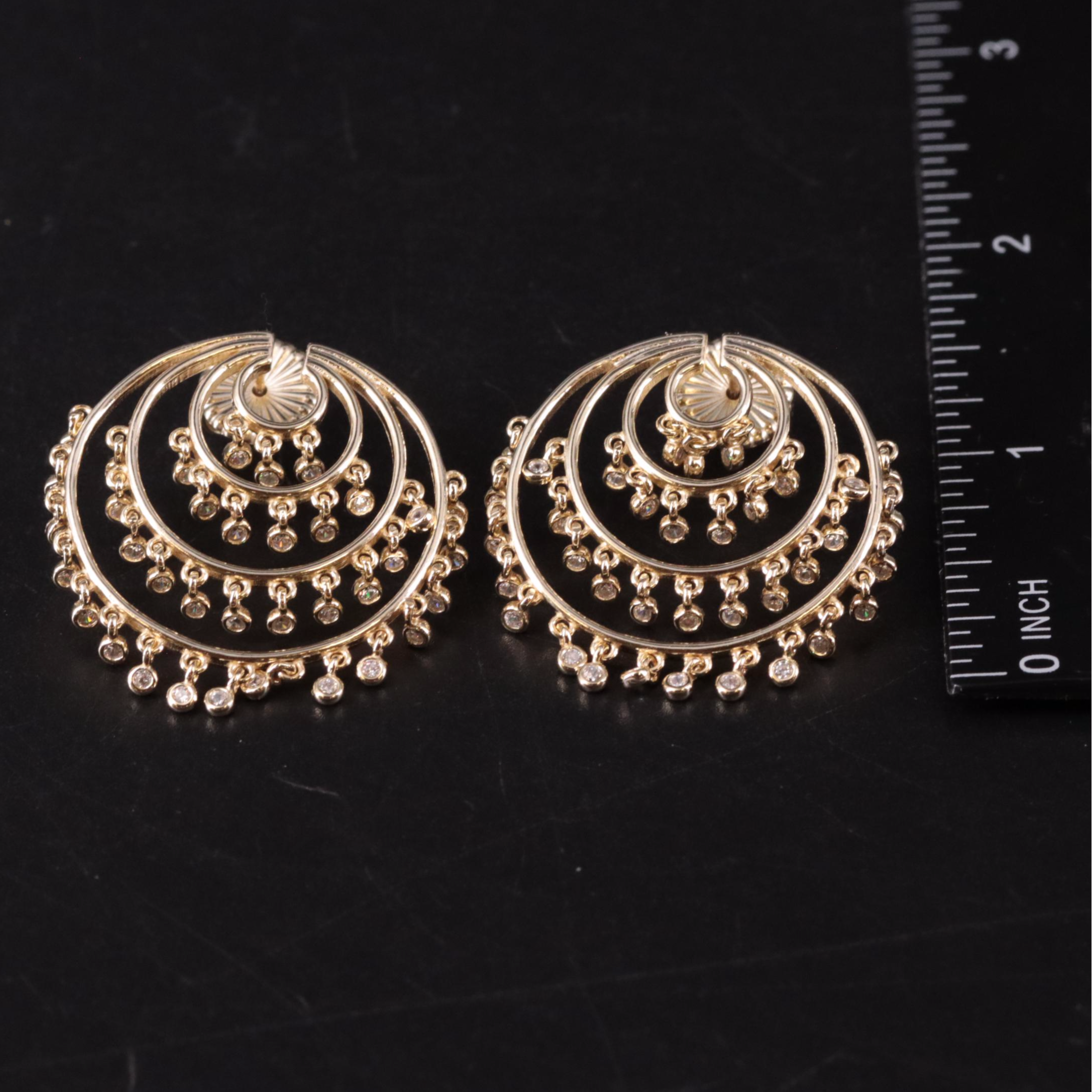 Sterling Silver Stud Circular Earrings