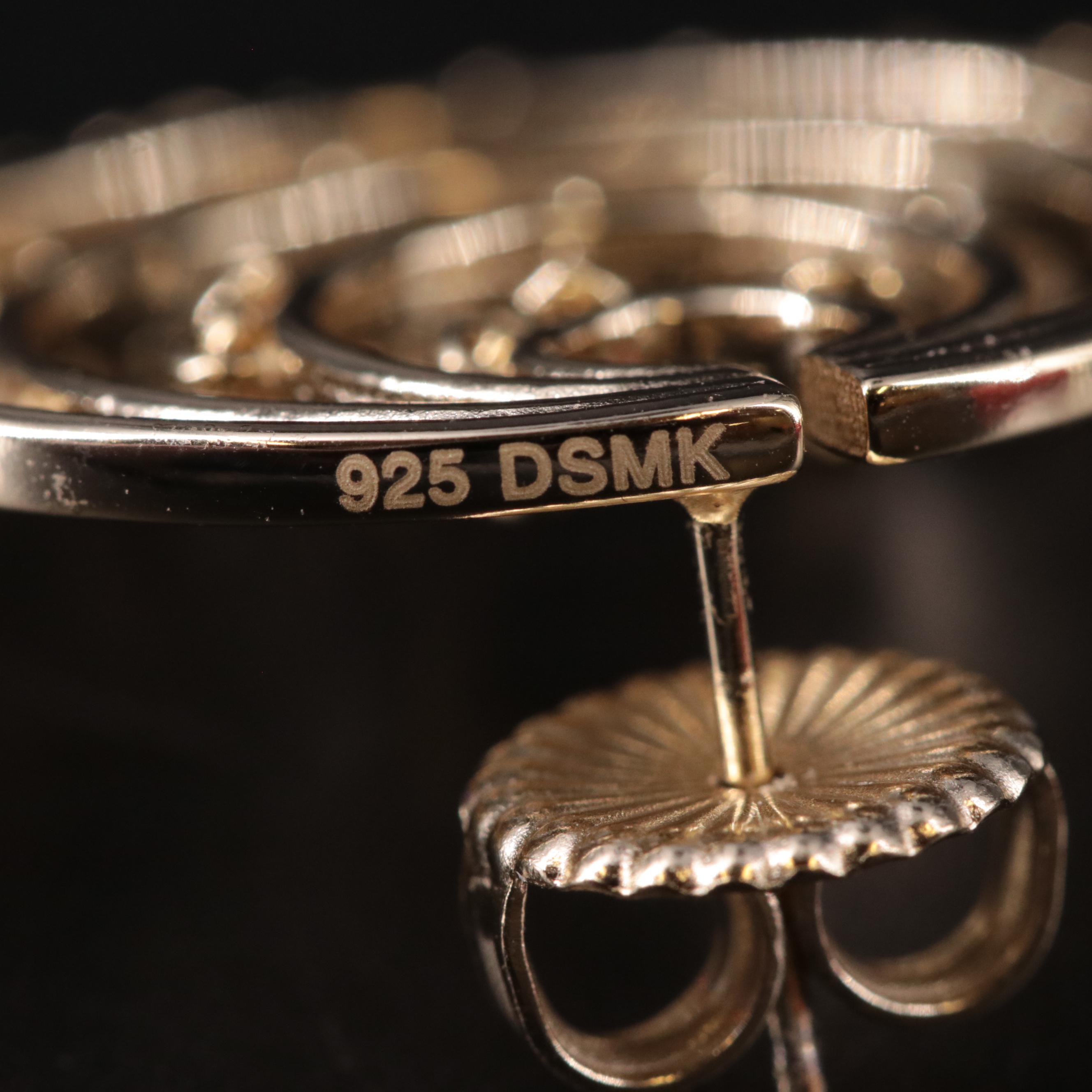 Sterling Silver Stud Circular Earrings