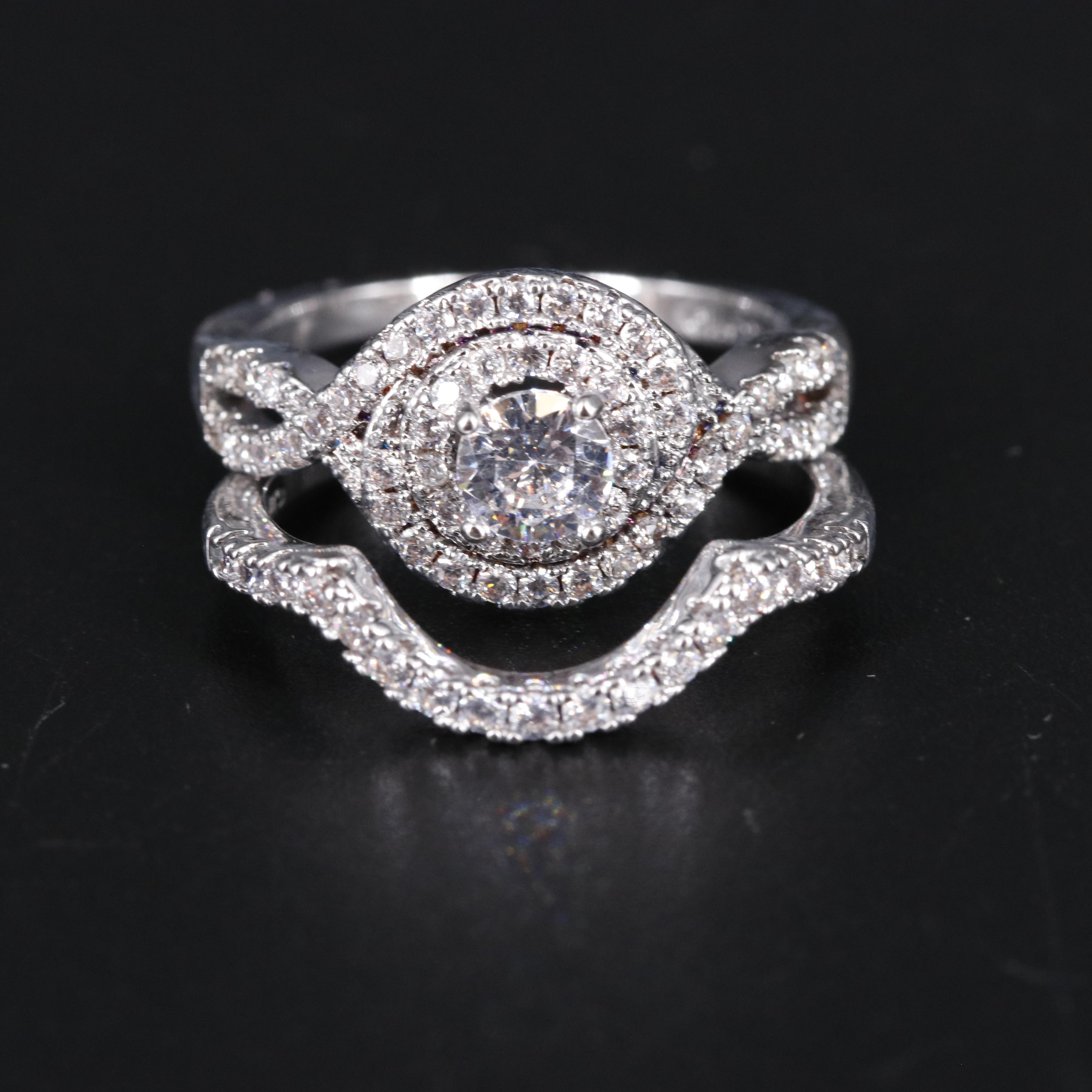 Cubic Zirconia Ring and Enhancer Band