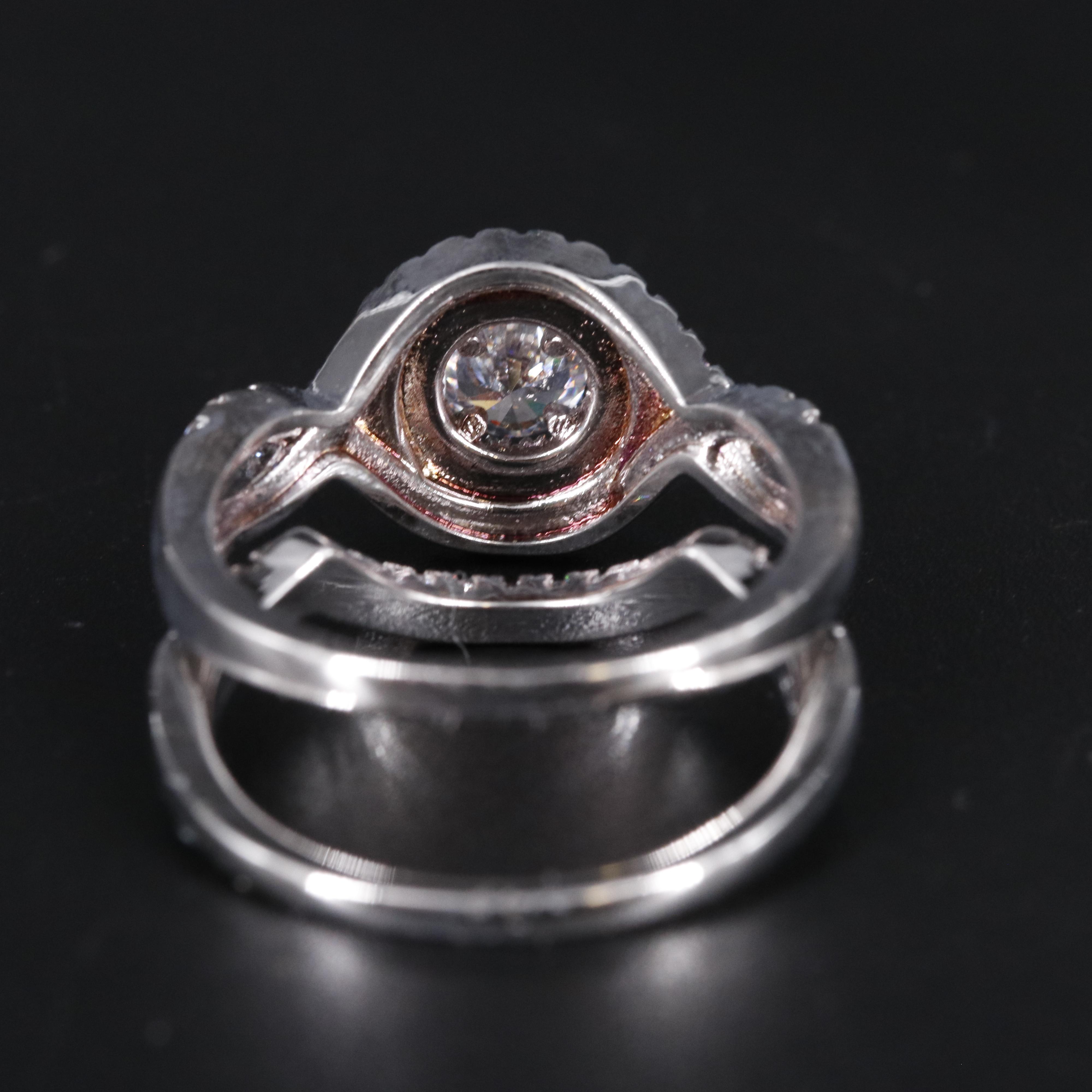 Cubic Zirconia Ring and Enhancer Band