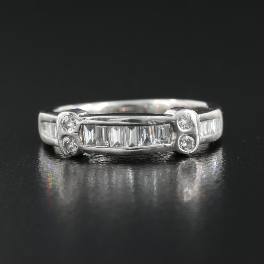 Platinum 0.53 CTW Diamond Ring