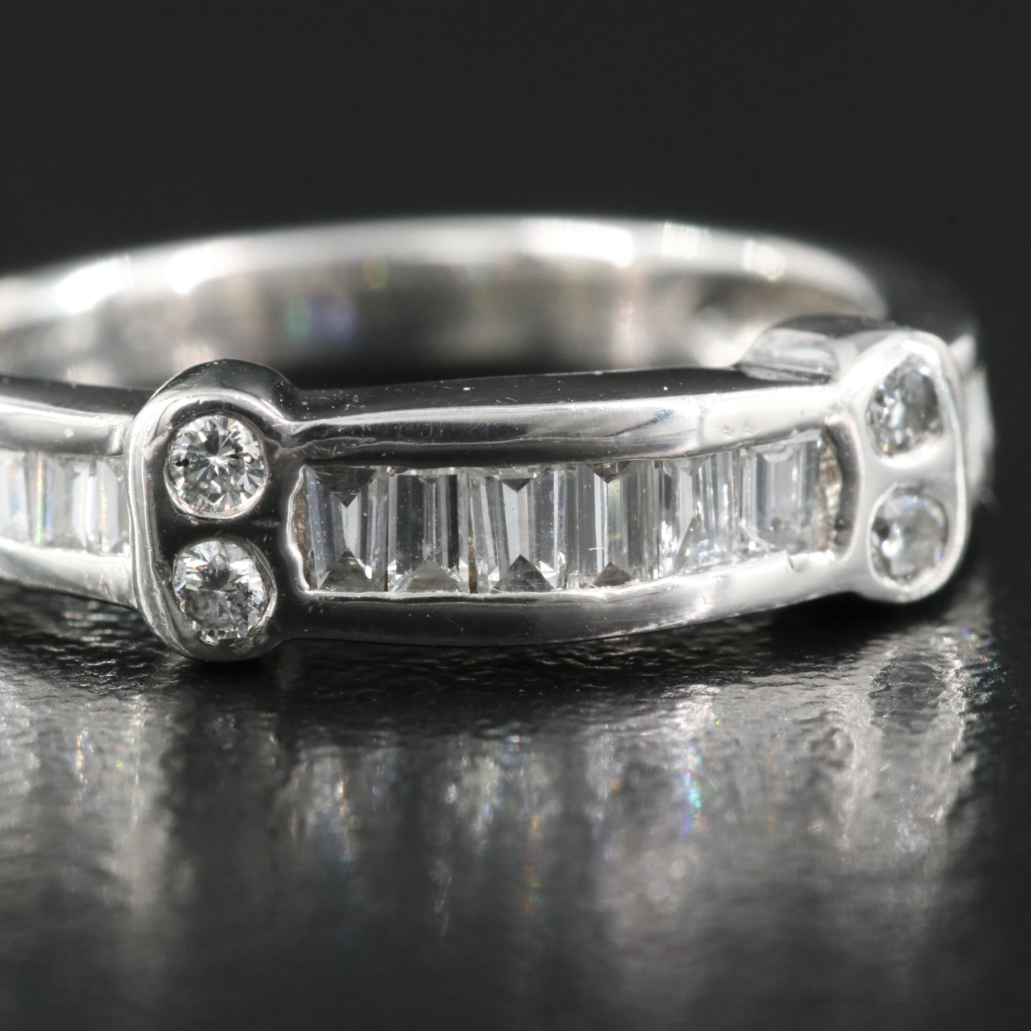 Platinum 0.53 CTW Diamond Ring