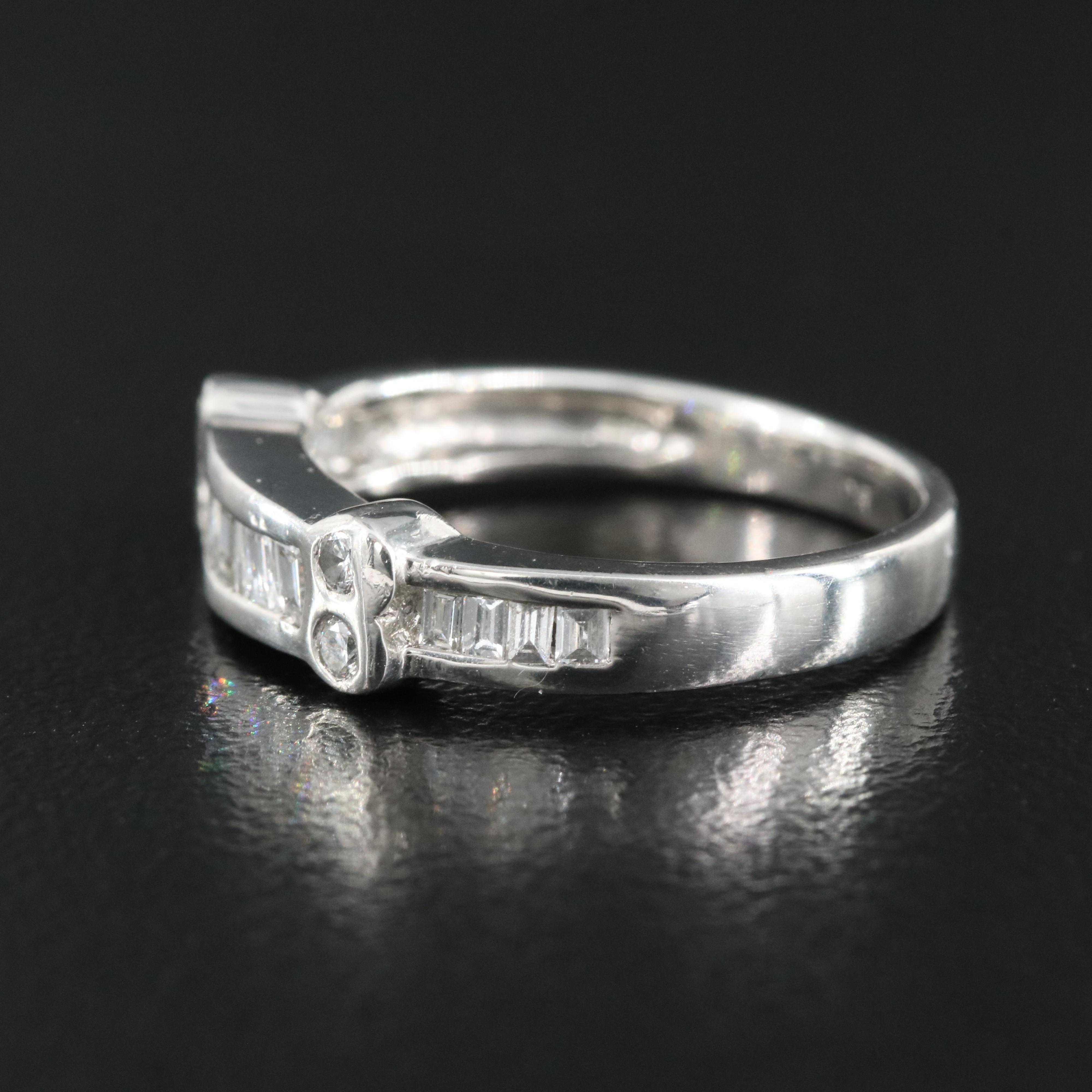 Platinum 0.53 CTW Diamond Ring