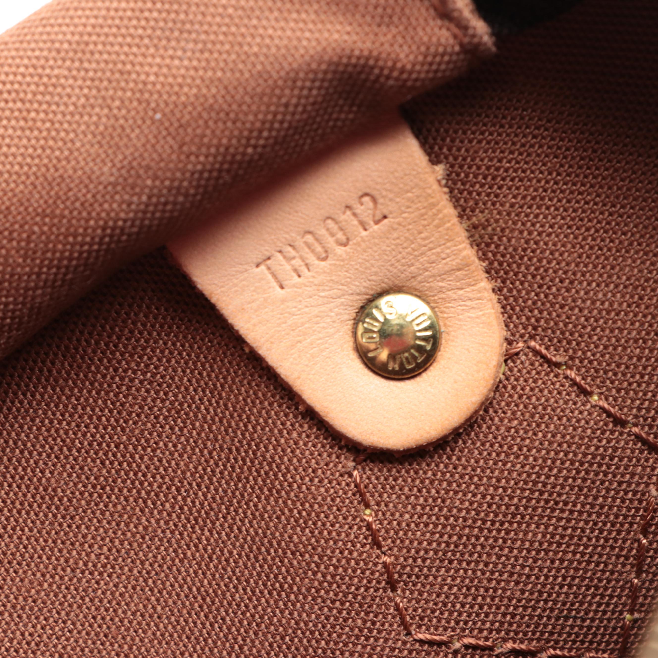 Louis Vuitton Speedy 30 in Monogram Canvas and Vachetta Leather