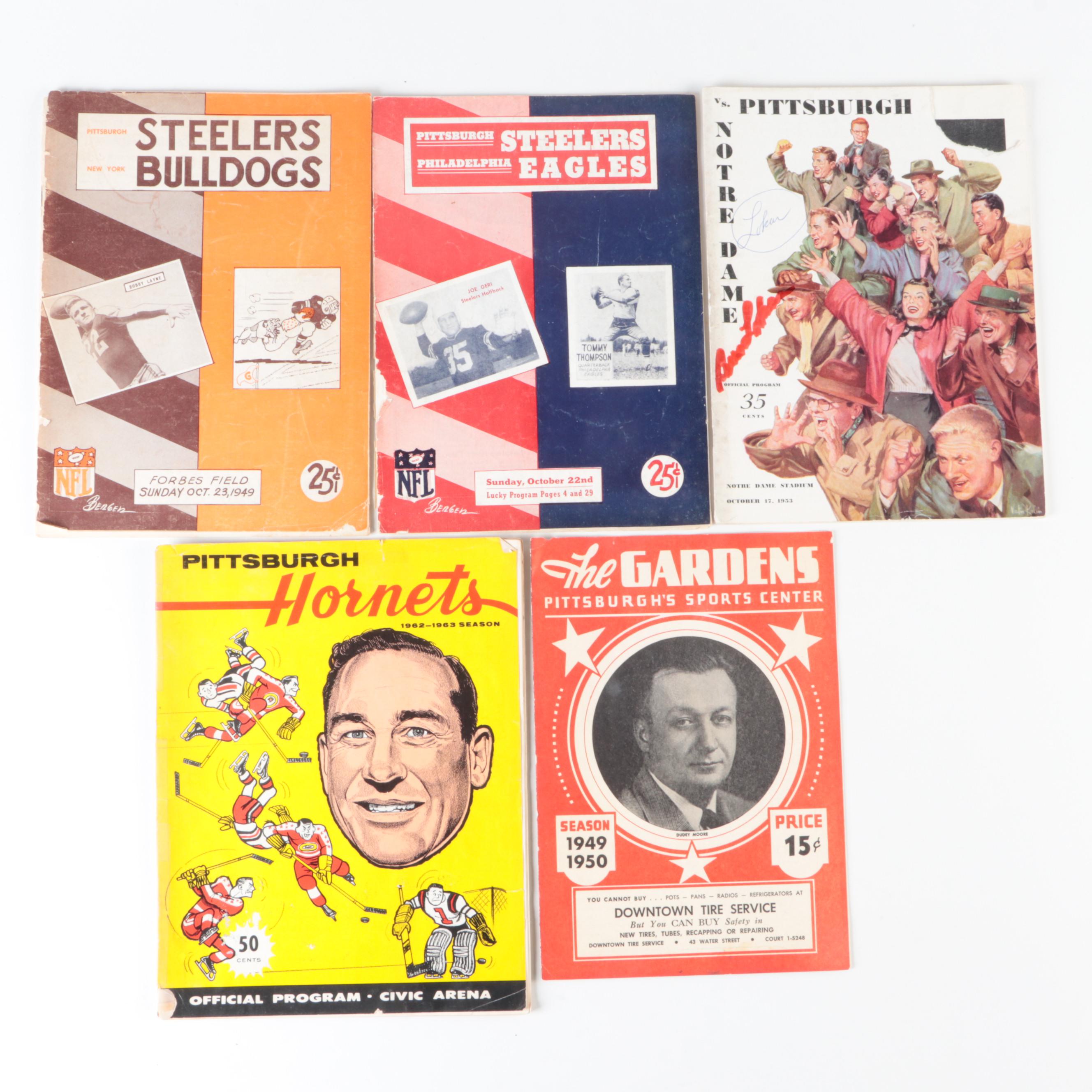 Pittsburgh Steelers, More Sports Programs, Posters, Pennants, Mid-Late 20th C.