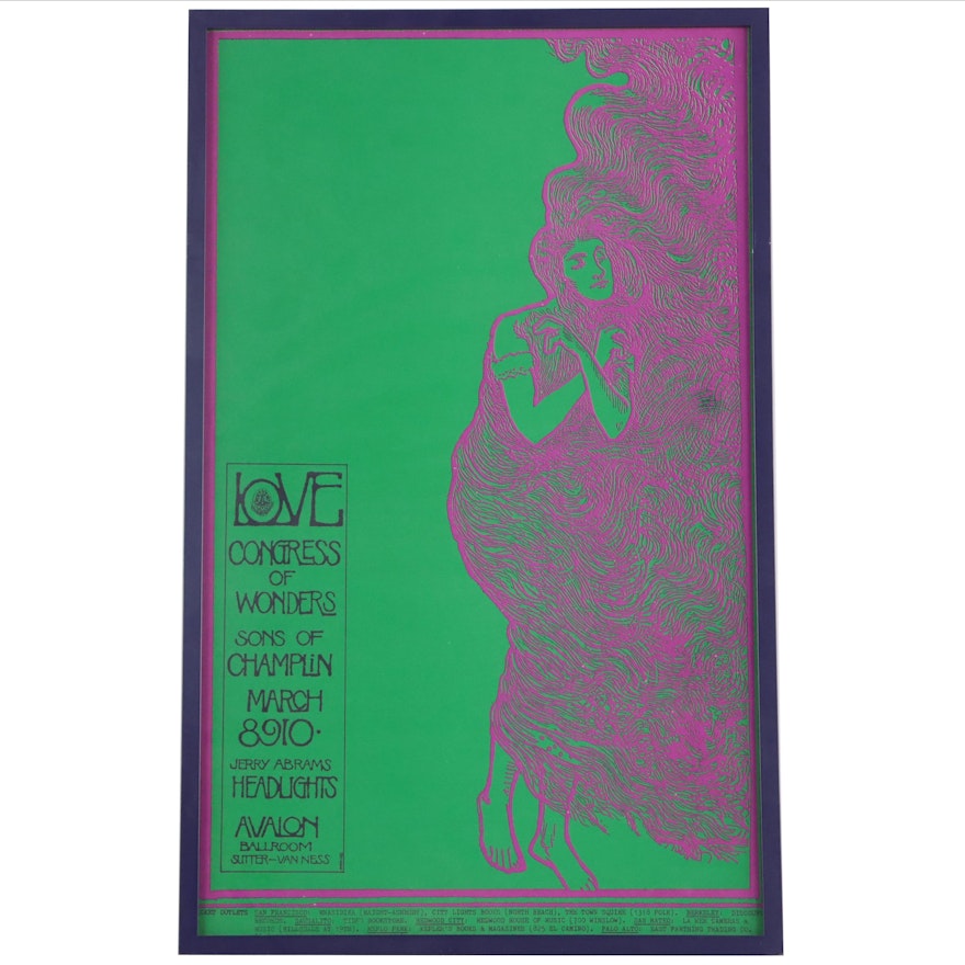 Love Concert Poster After Stanley Mouse "Lovelady," 1968