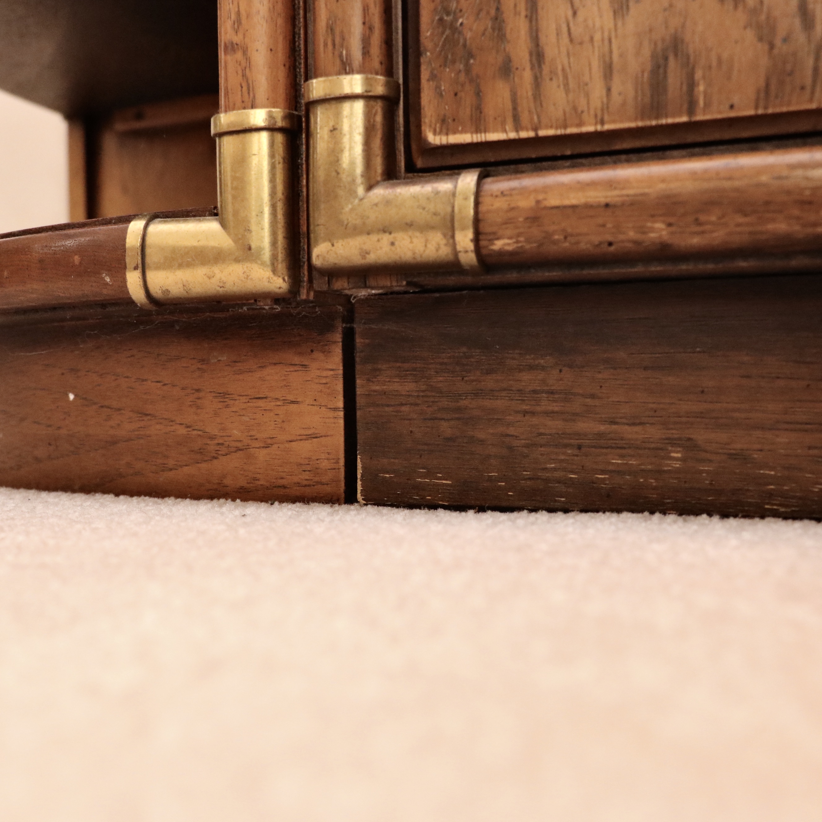 Drexel Heritage "Accolade Collection" Campaign Style Pecan Four-Piece Bookcase