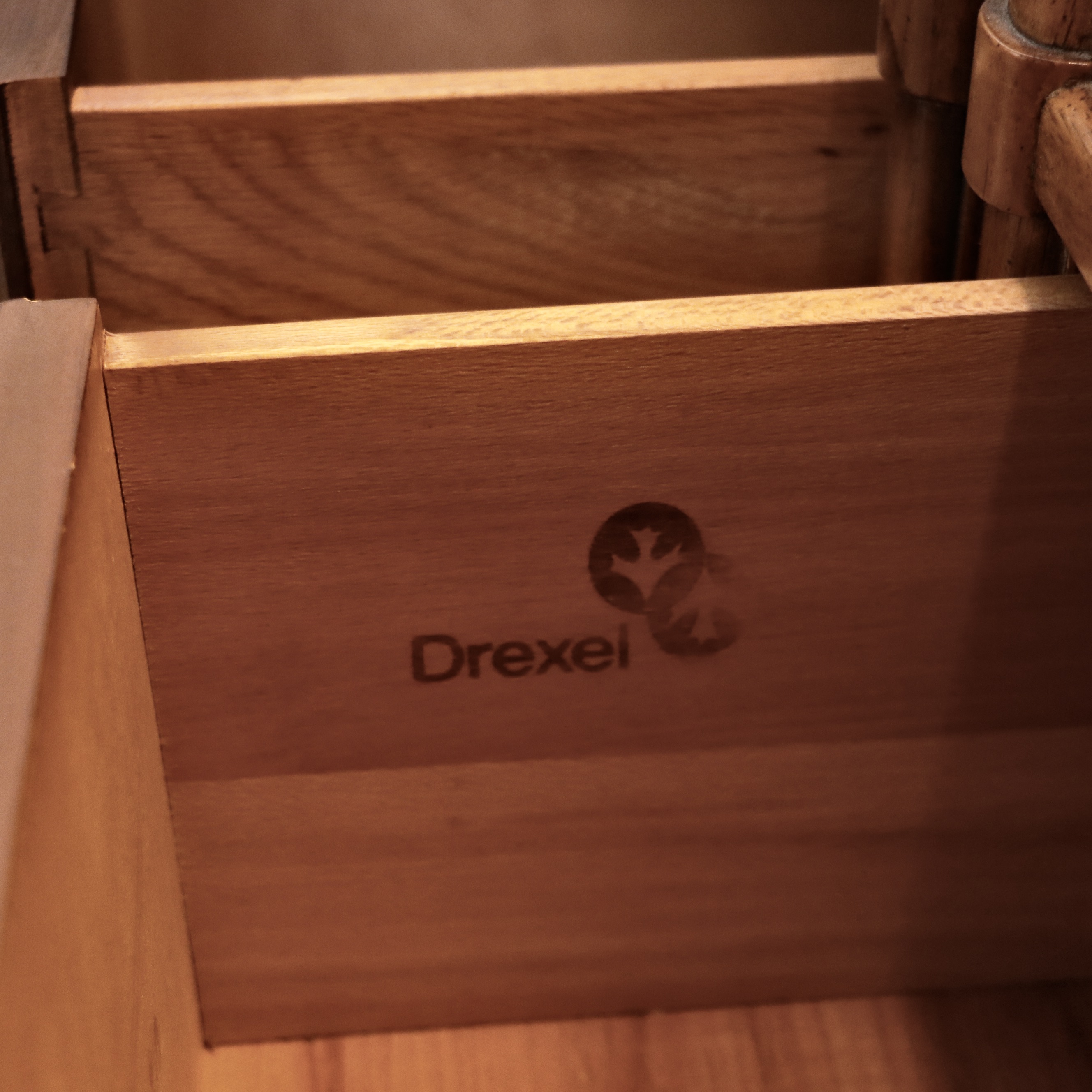 Drexel Heritage "Accolade Collection" Campaign Style Pecan Four-Piece Bookcase