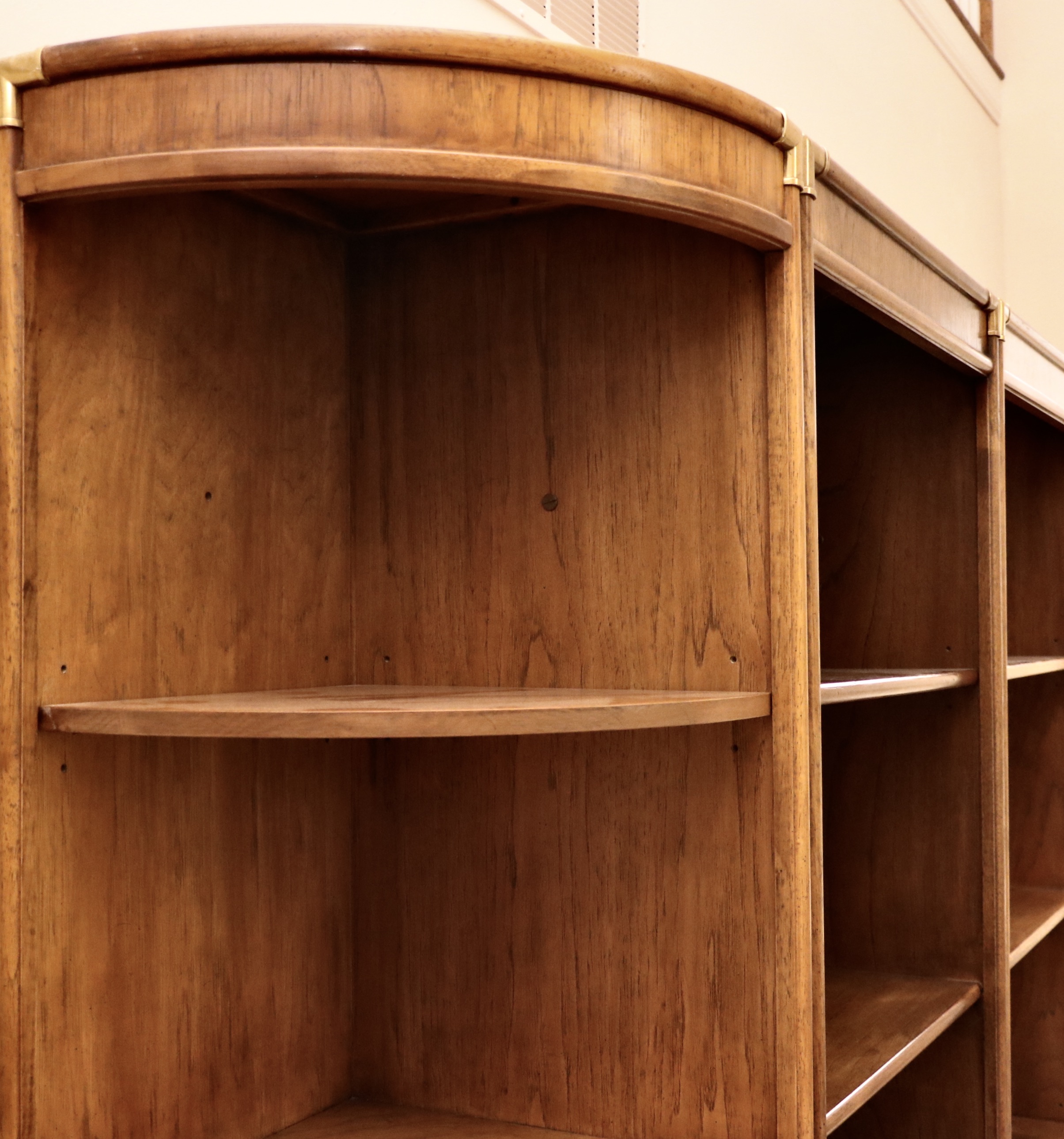 Drexel Heritage "Accolade Collection" Campaign Style Pecan Four-Piece Bookcase