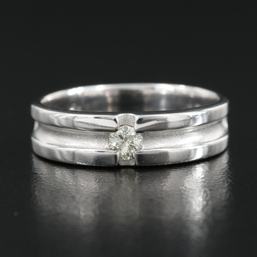 18K 0.16 CT Diamond Band