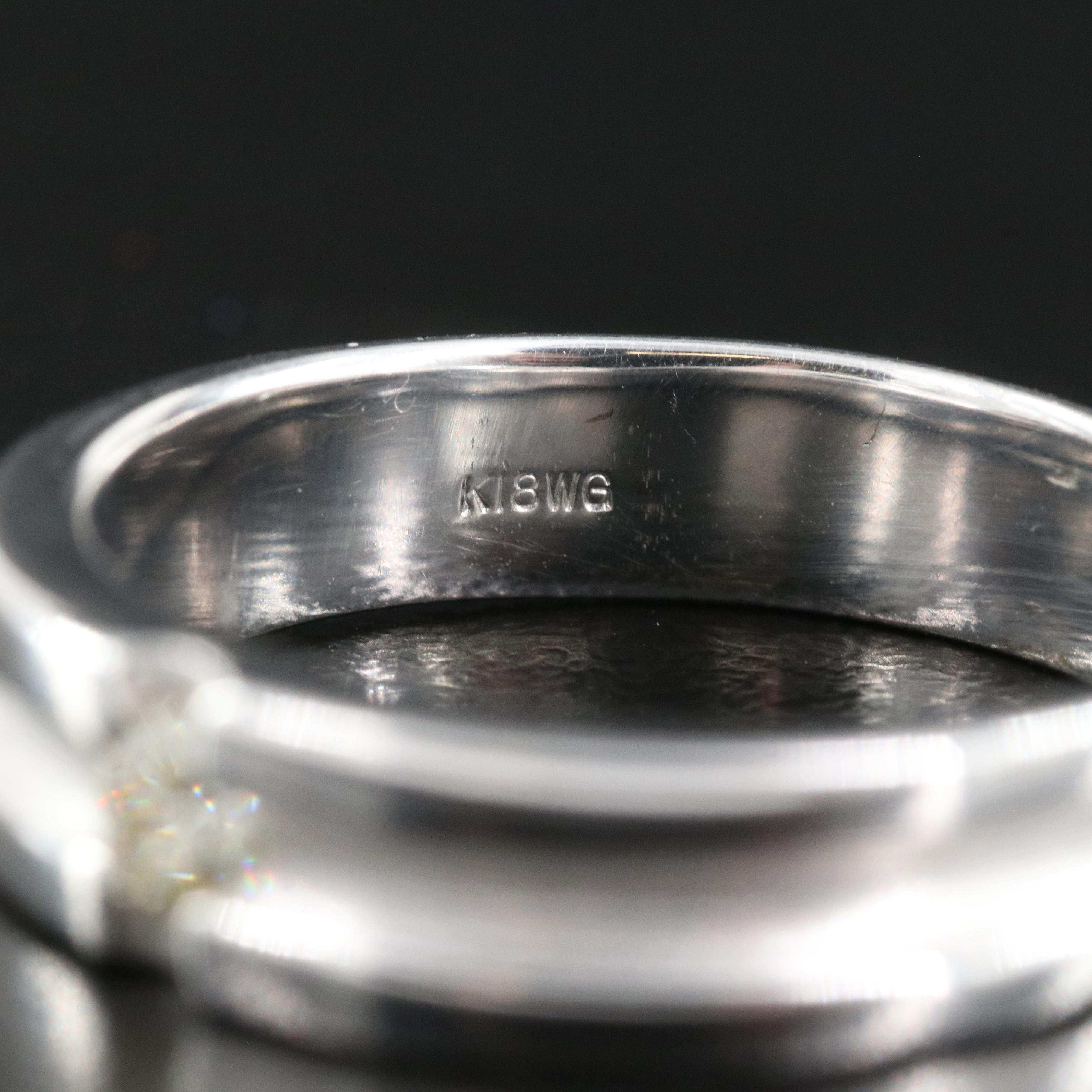 18K 0.16 CT Diamond Band