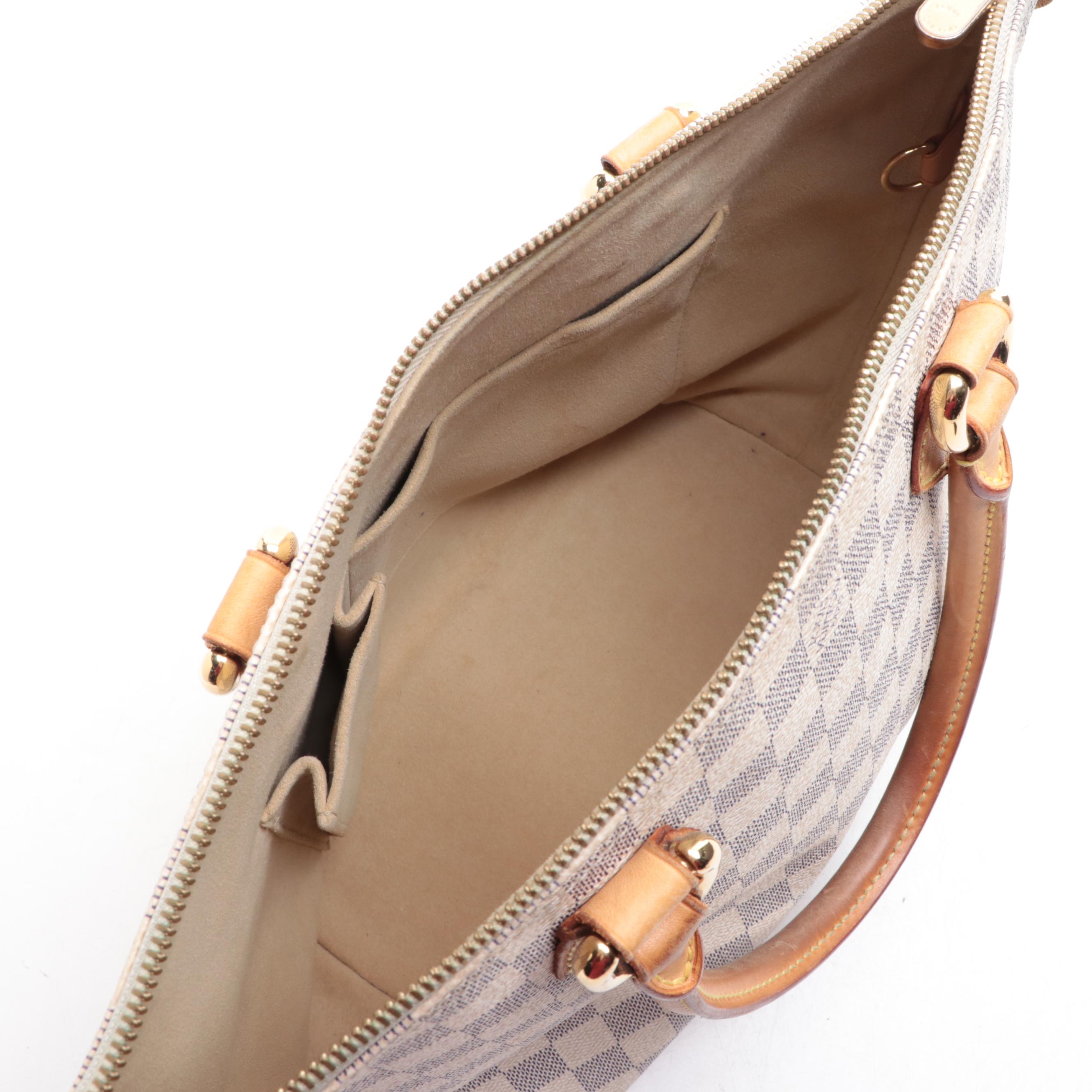 Louis Vuitton Saleya Tote in Damier Azur Canvas and Vachetta Leather