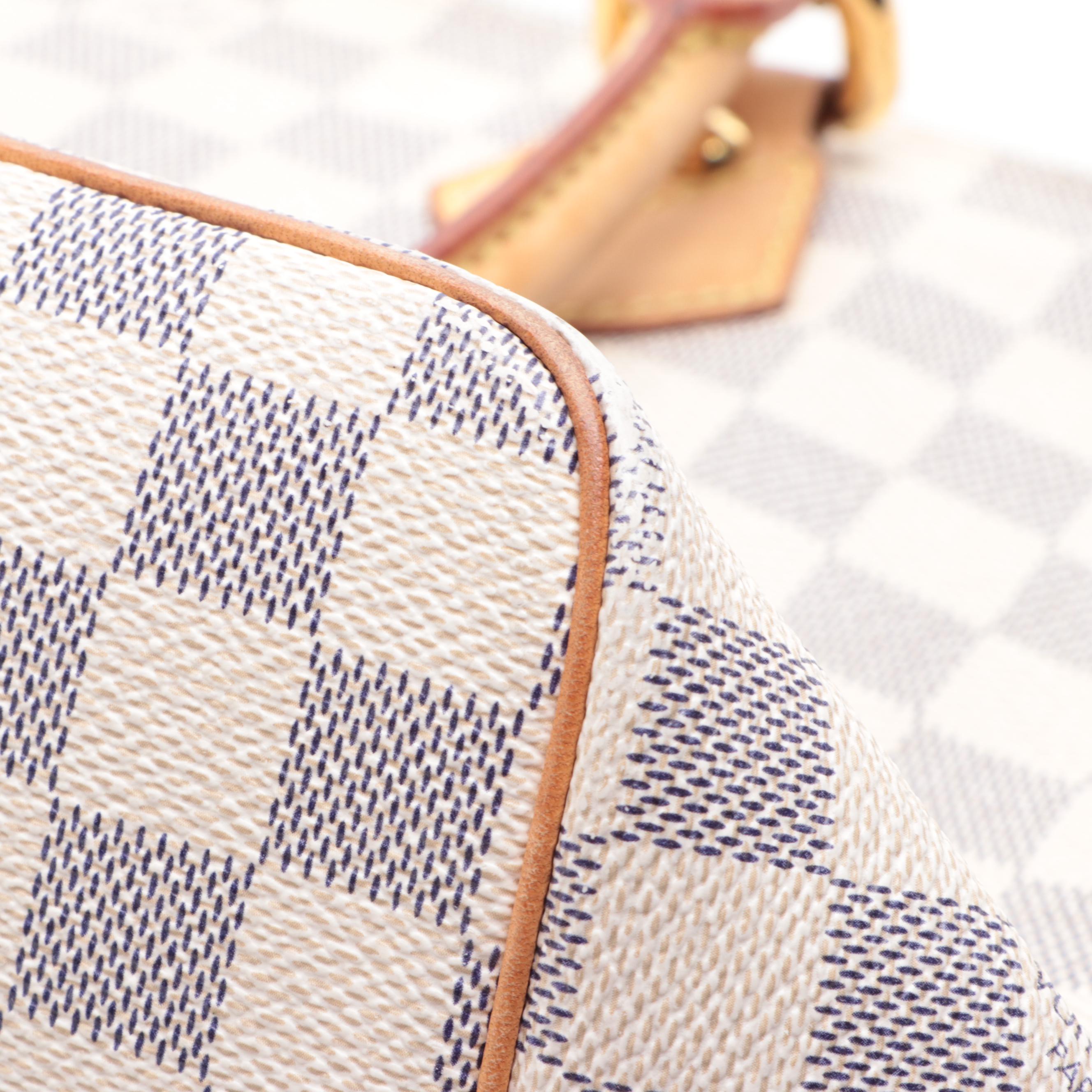 Louis Vuitton Saleya Tote in Damier Azur Canvas and Vachetta Leather