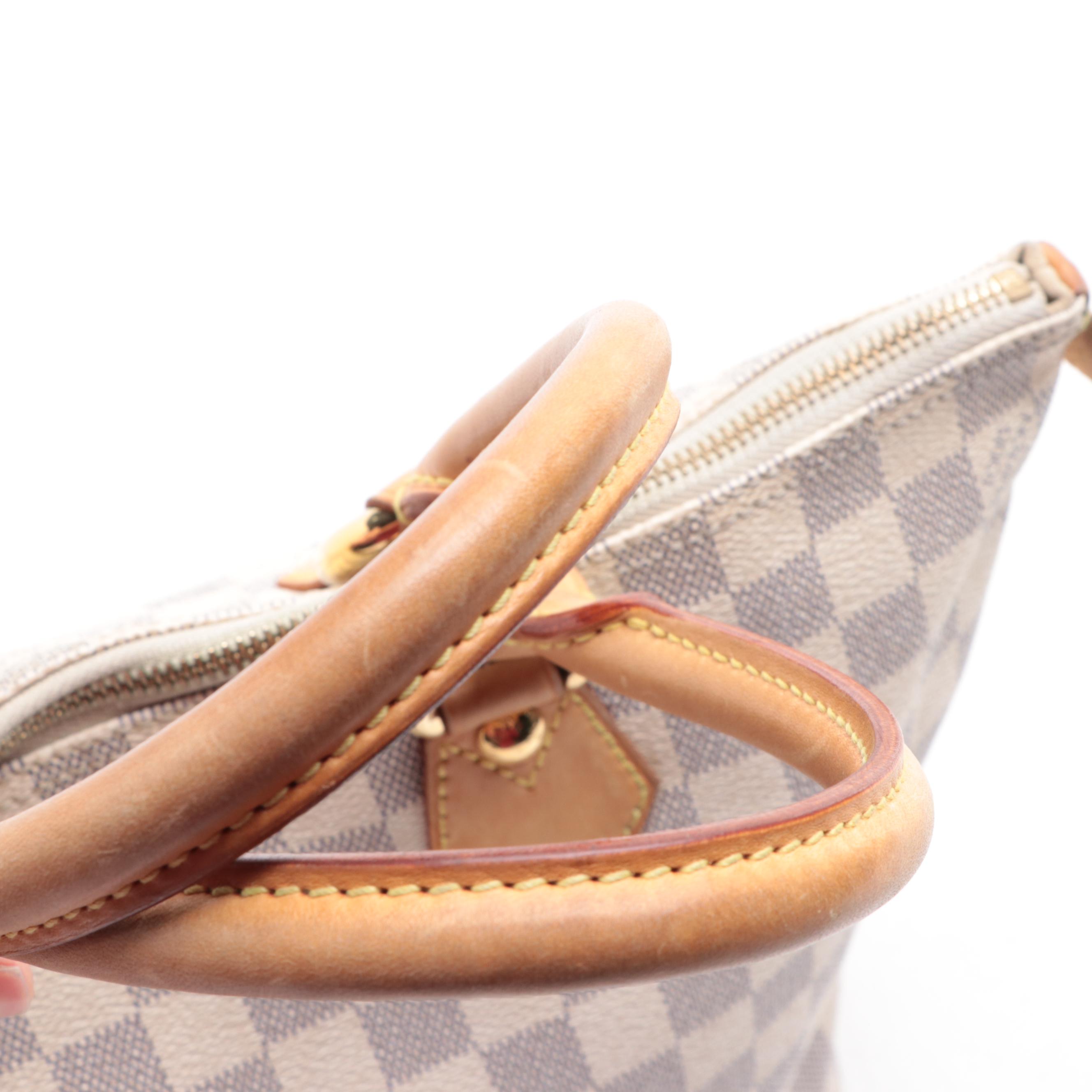 Louis Vuitton Saleya Tote in Damier Azur Canvas and Vachetta Leather