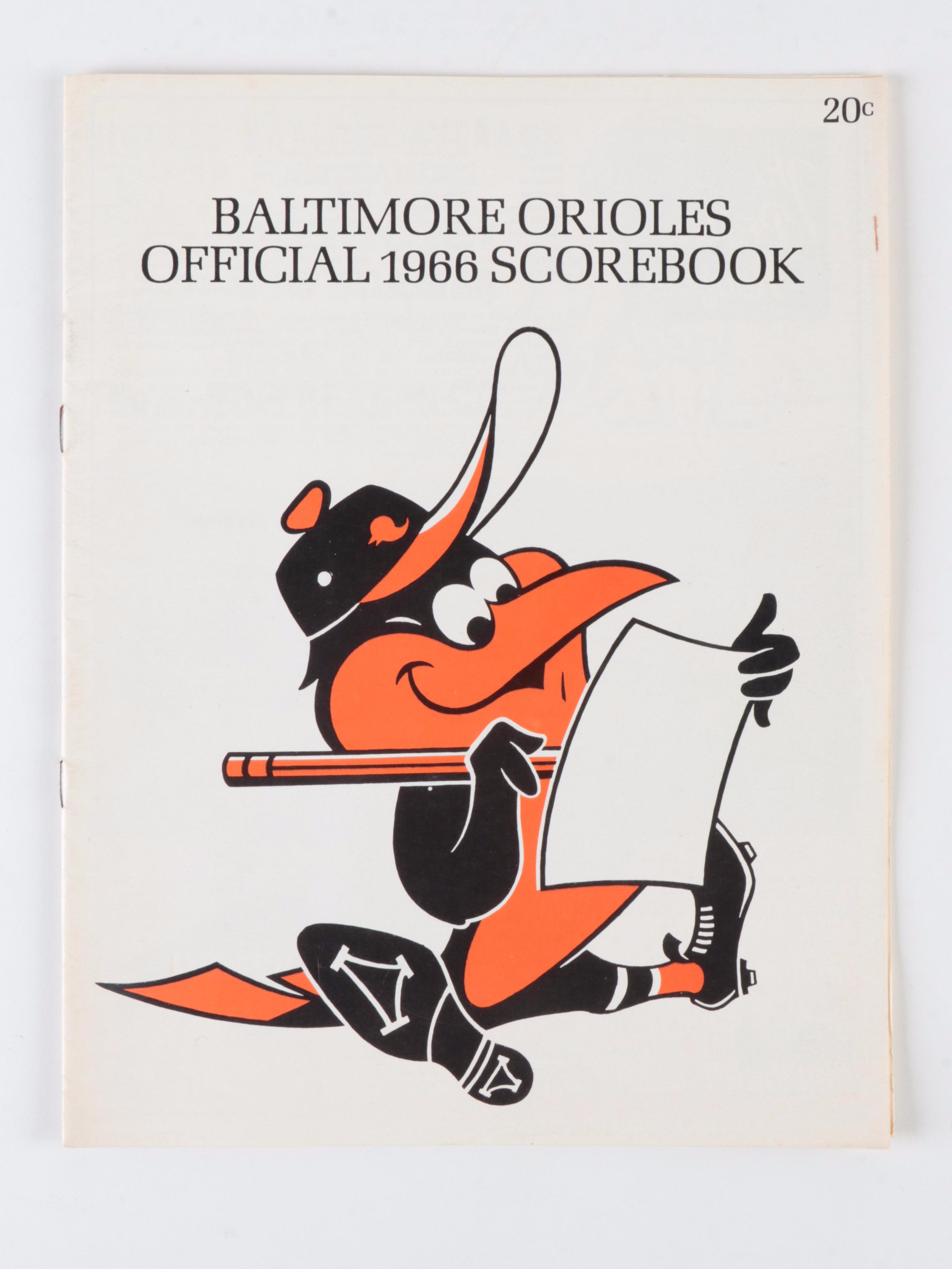 Eddie Murray Signed Giclée with Orioles Scorebooks and More, Mid-Late 20th C.