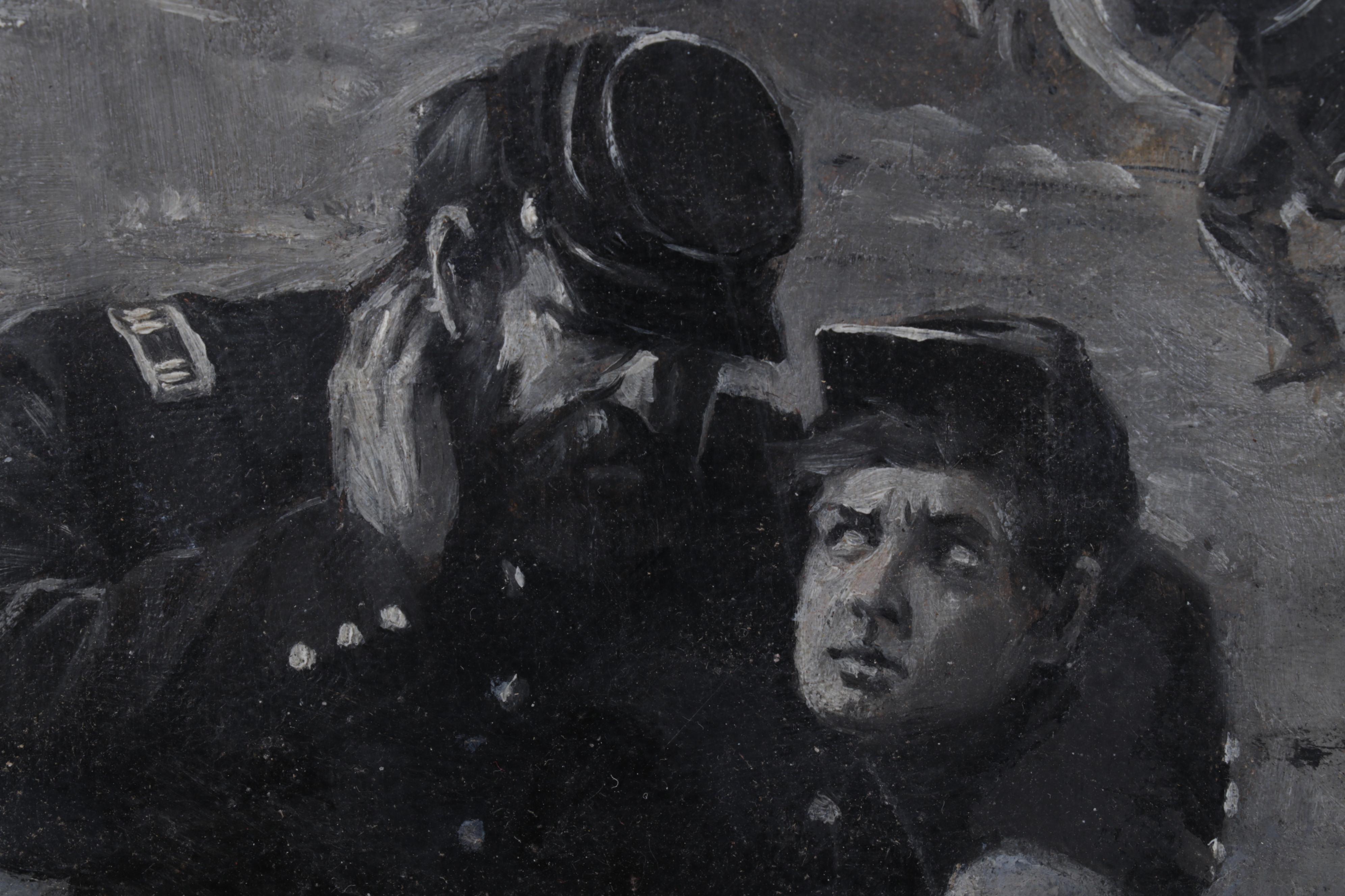 Portrait Oil Painting of Union Army Officer and Bugler, Circa 1909