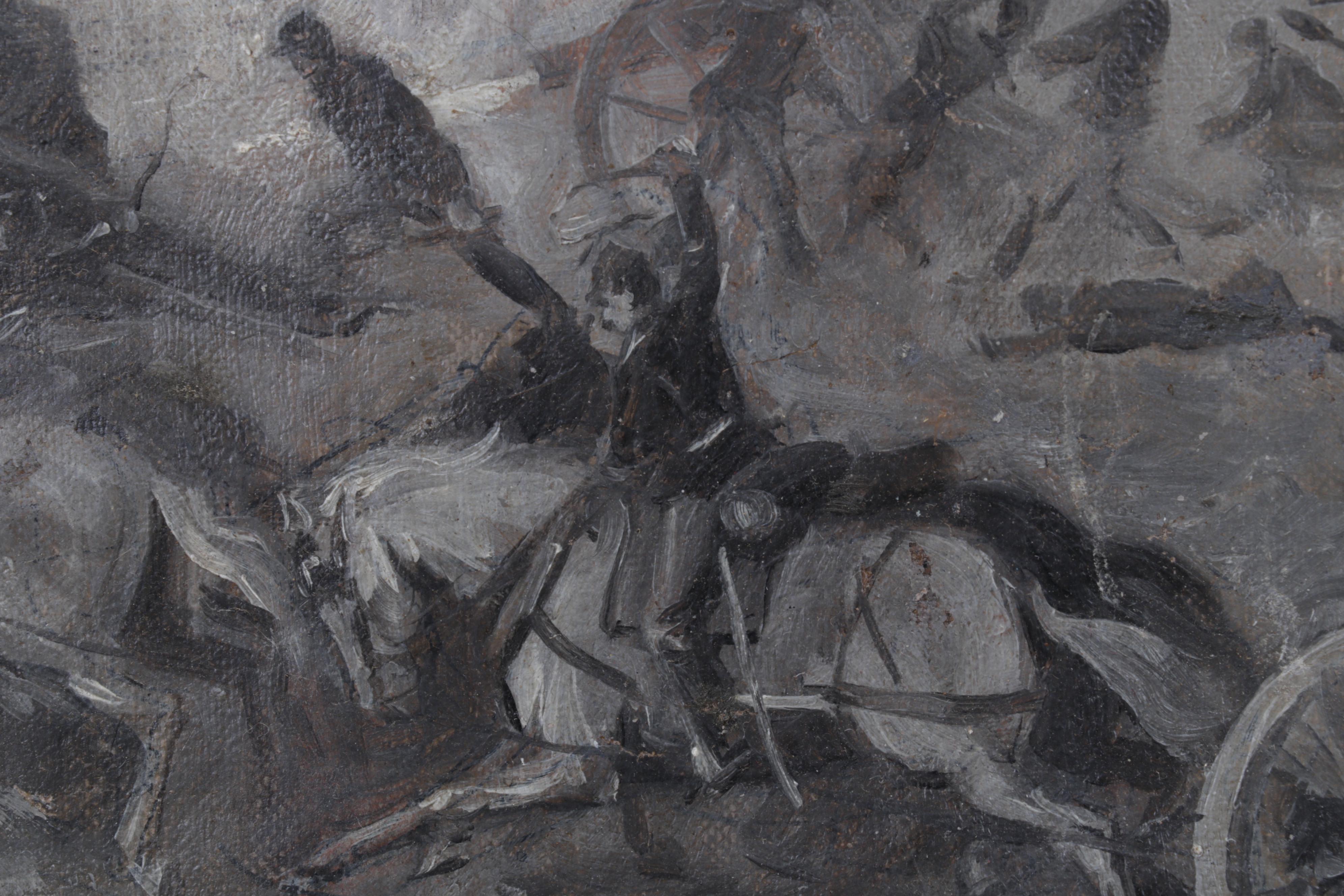 Portrait Oil Painting of Union Army Officer and Bugler, Circa 1909