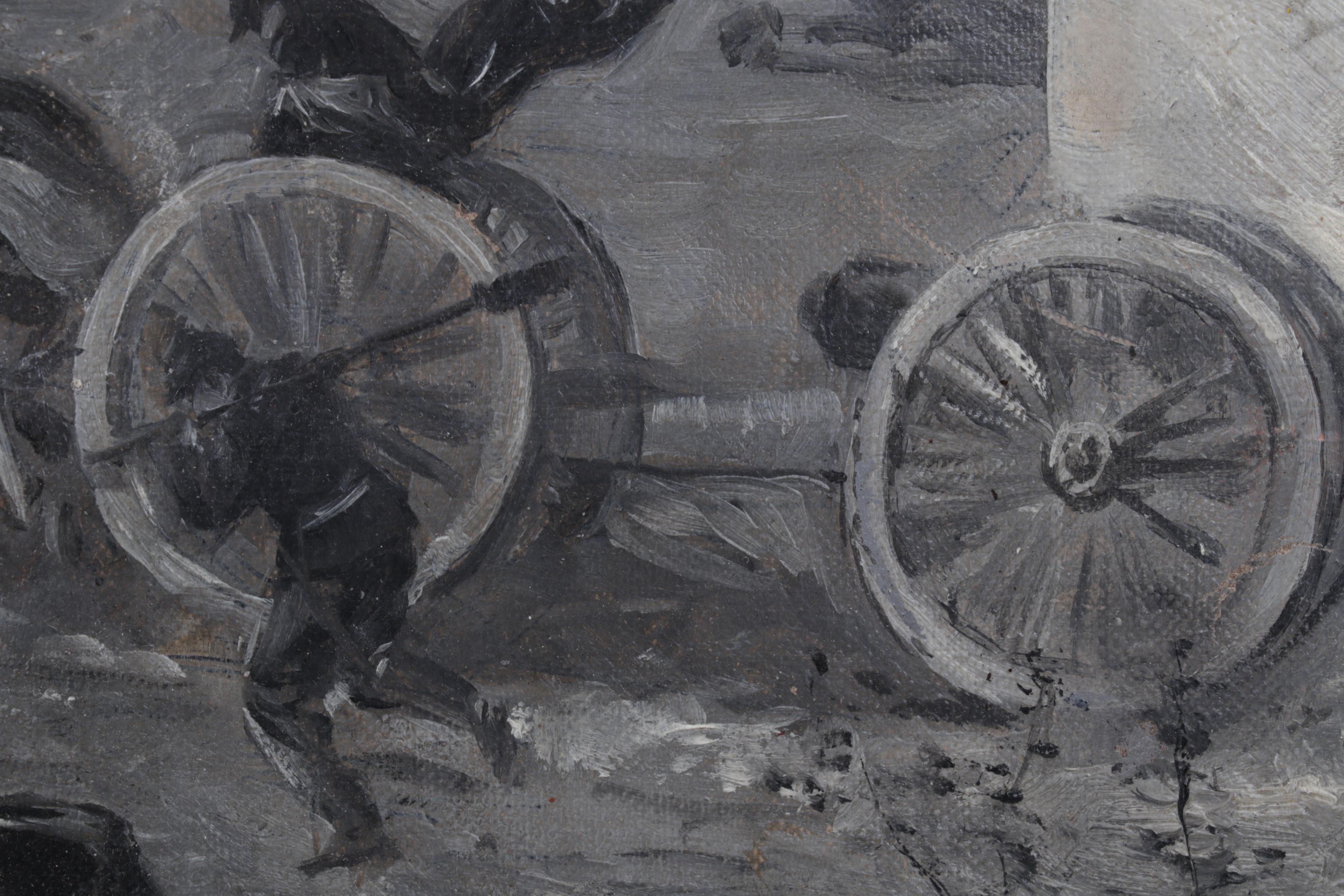 Portrait Oil Painting of Union Army Officer and Bugler, Circa 1909