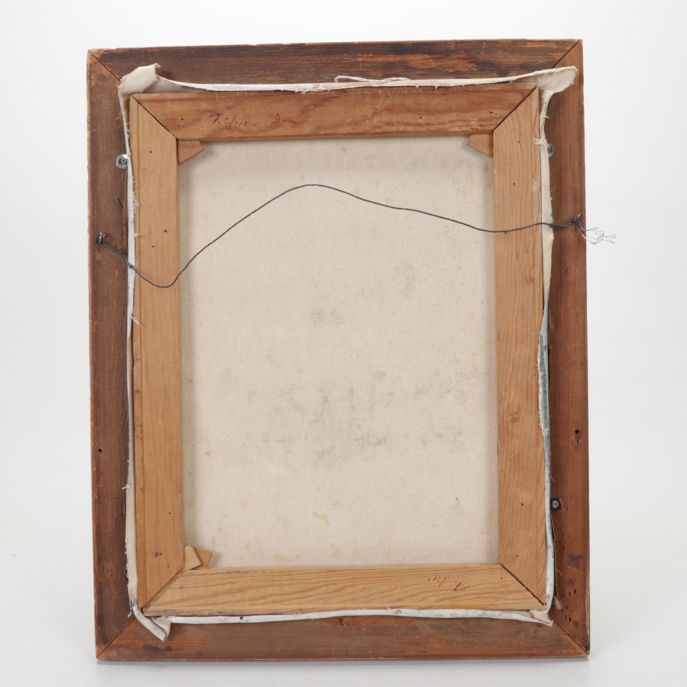 Portrait Oil Painting of Union Army Officer and Bugler, Circa 1909