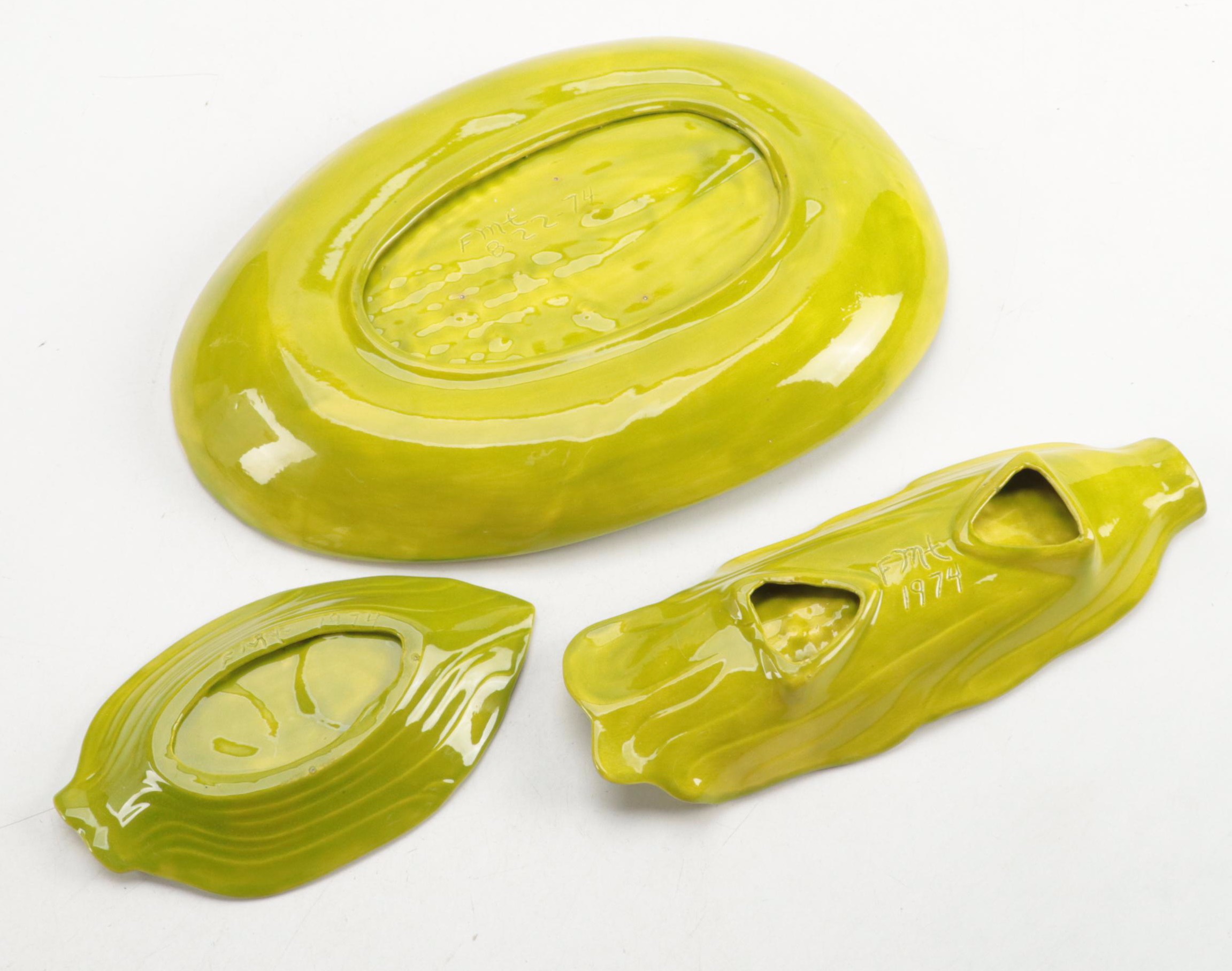 Corn Cob Dishes with Tableware, Mid to Late 20th Century