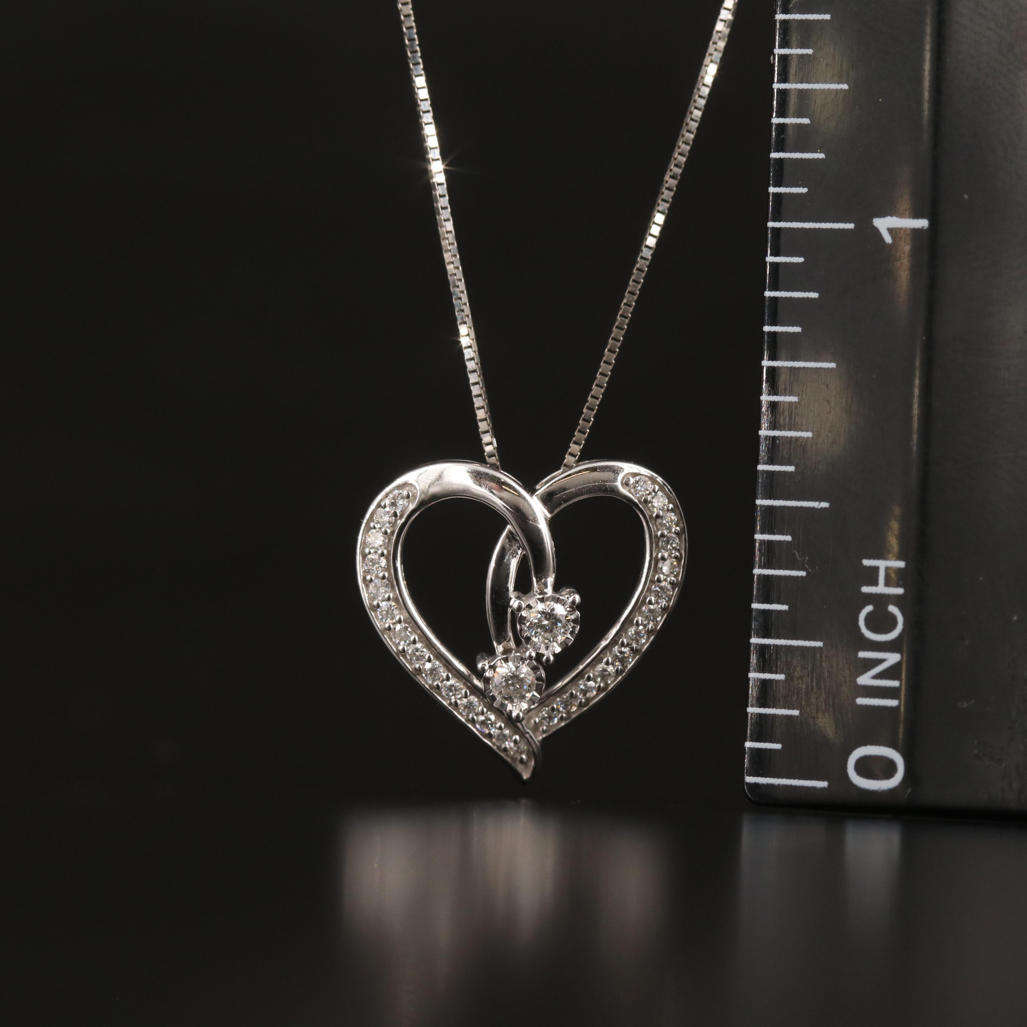 14K 0.24 CTW Diamond Heart Pendant Necklace