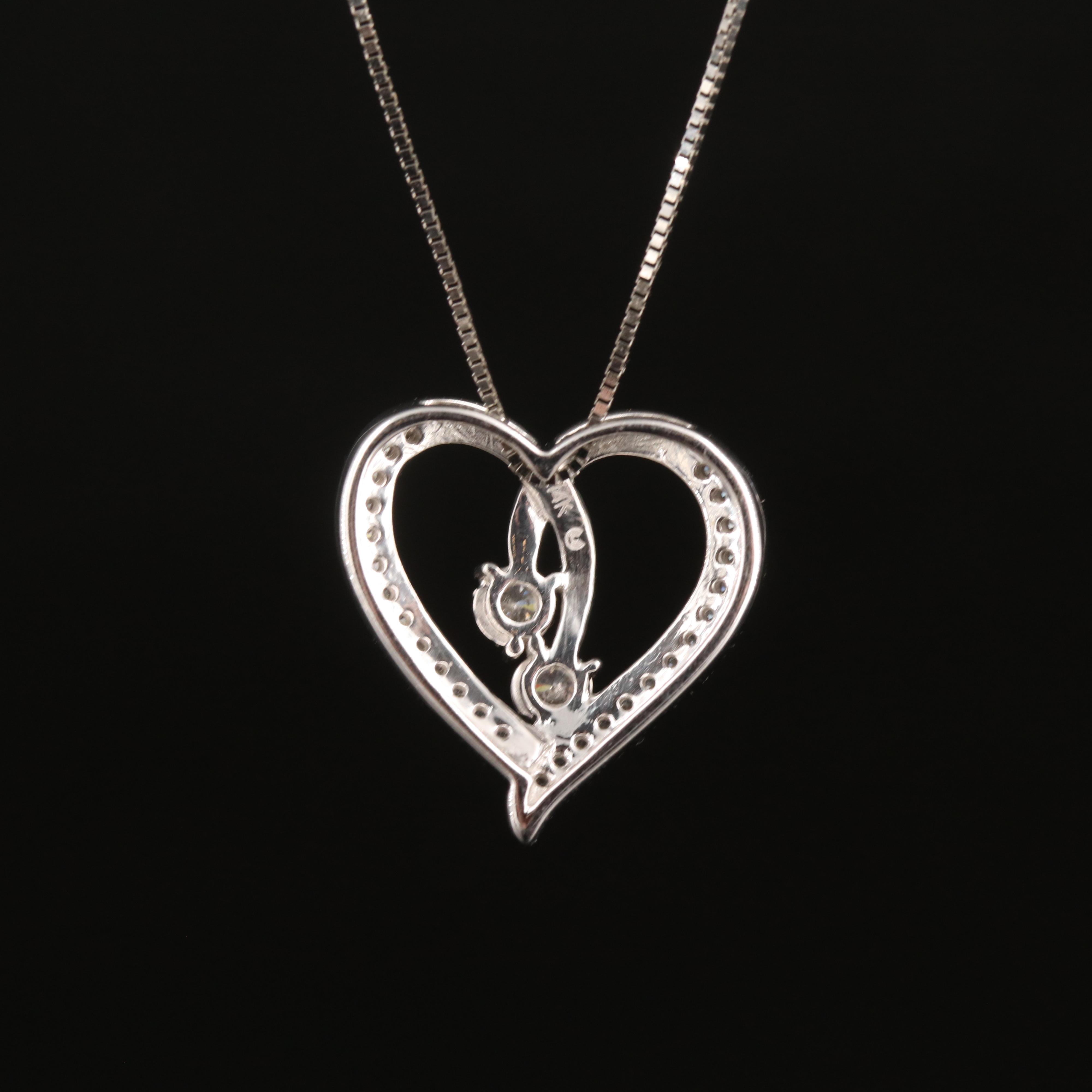 14K 0.24 CTW Diamond Heart Pendant Necklace