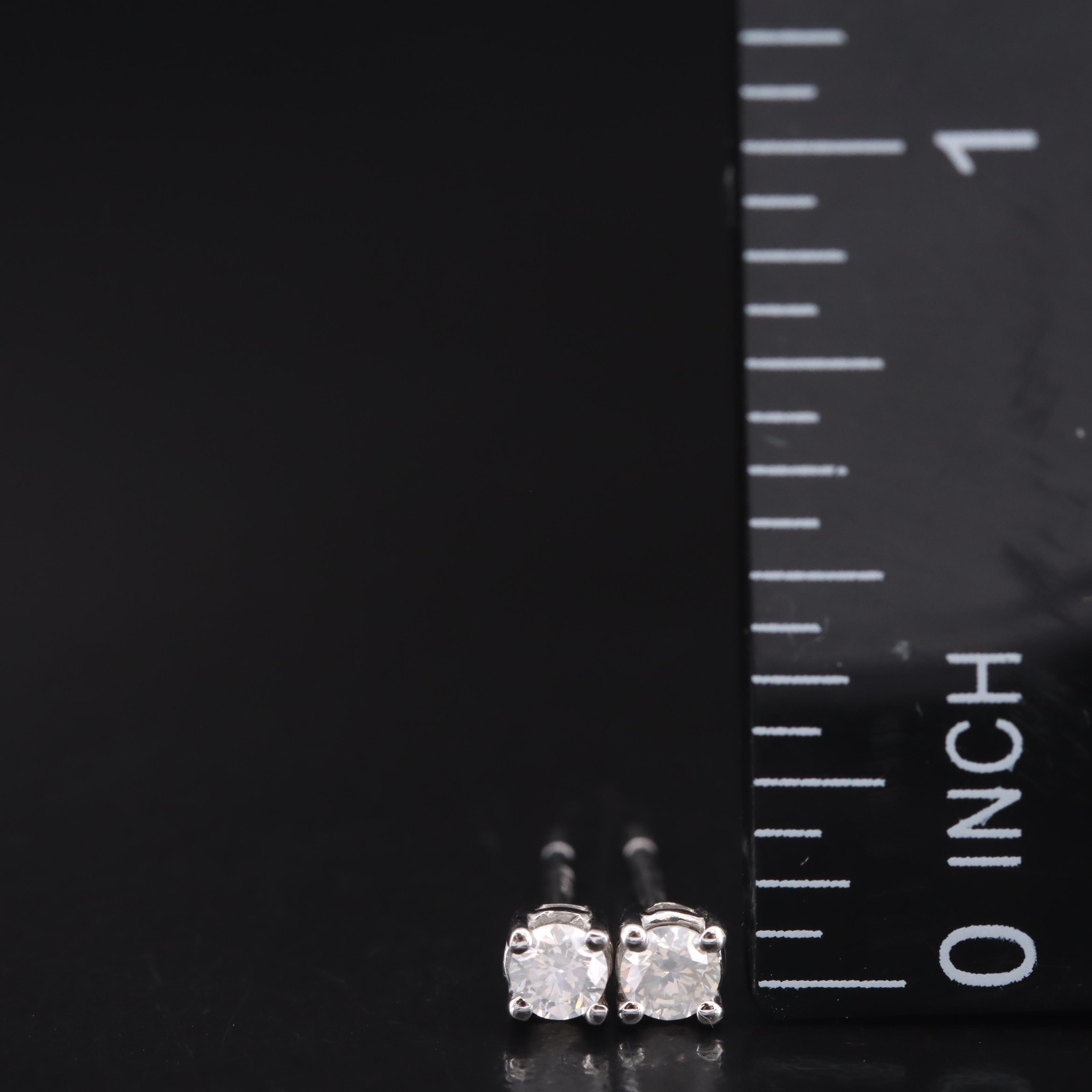 10K 0.20 CTW Diamond Stud Earrings