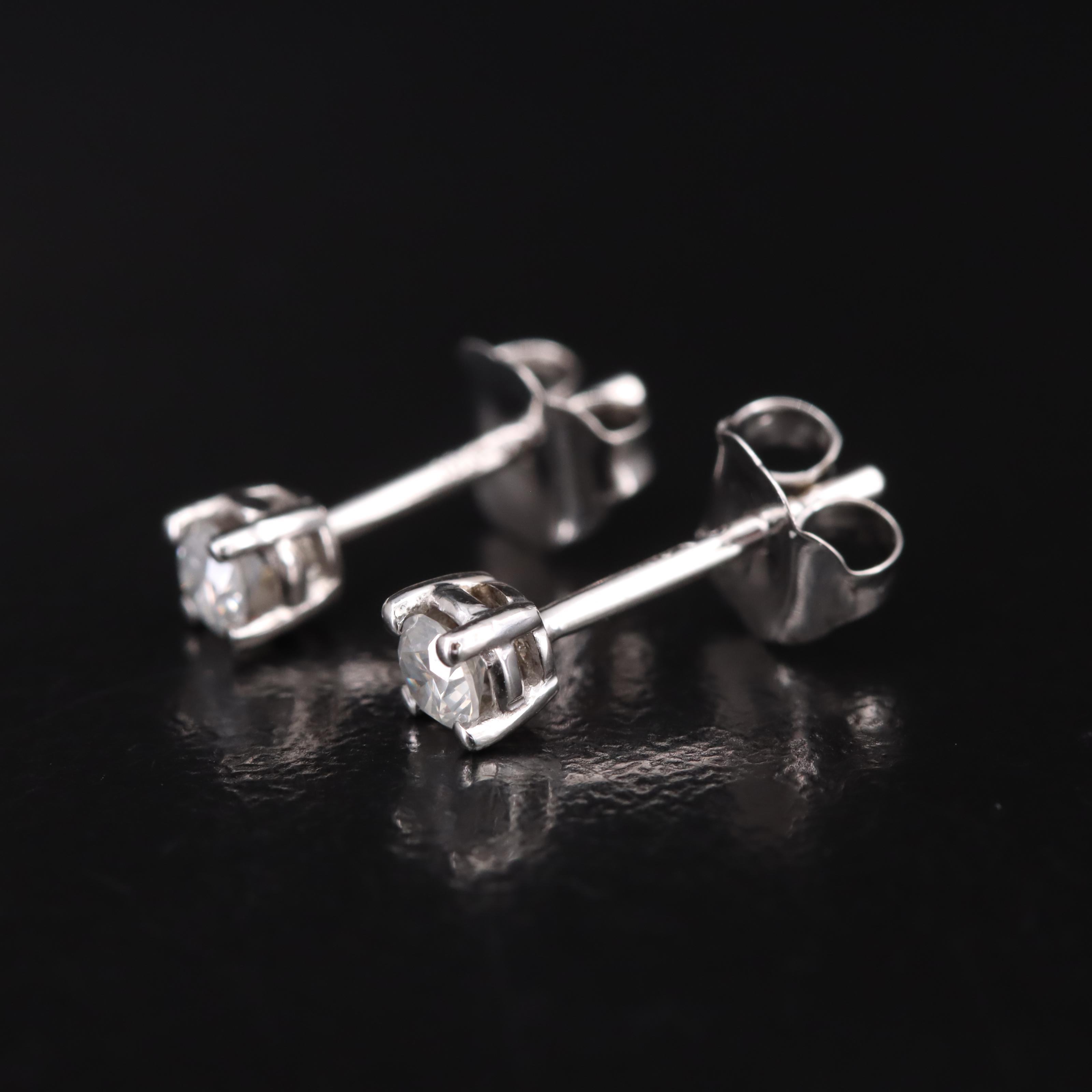 10K 0.20 CTW Diamond Stud Earrings