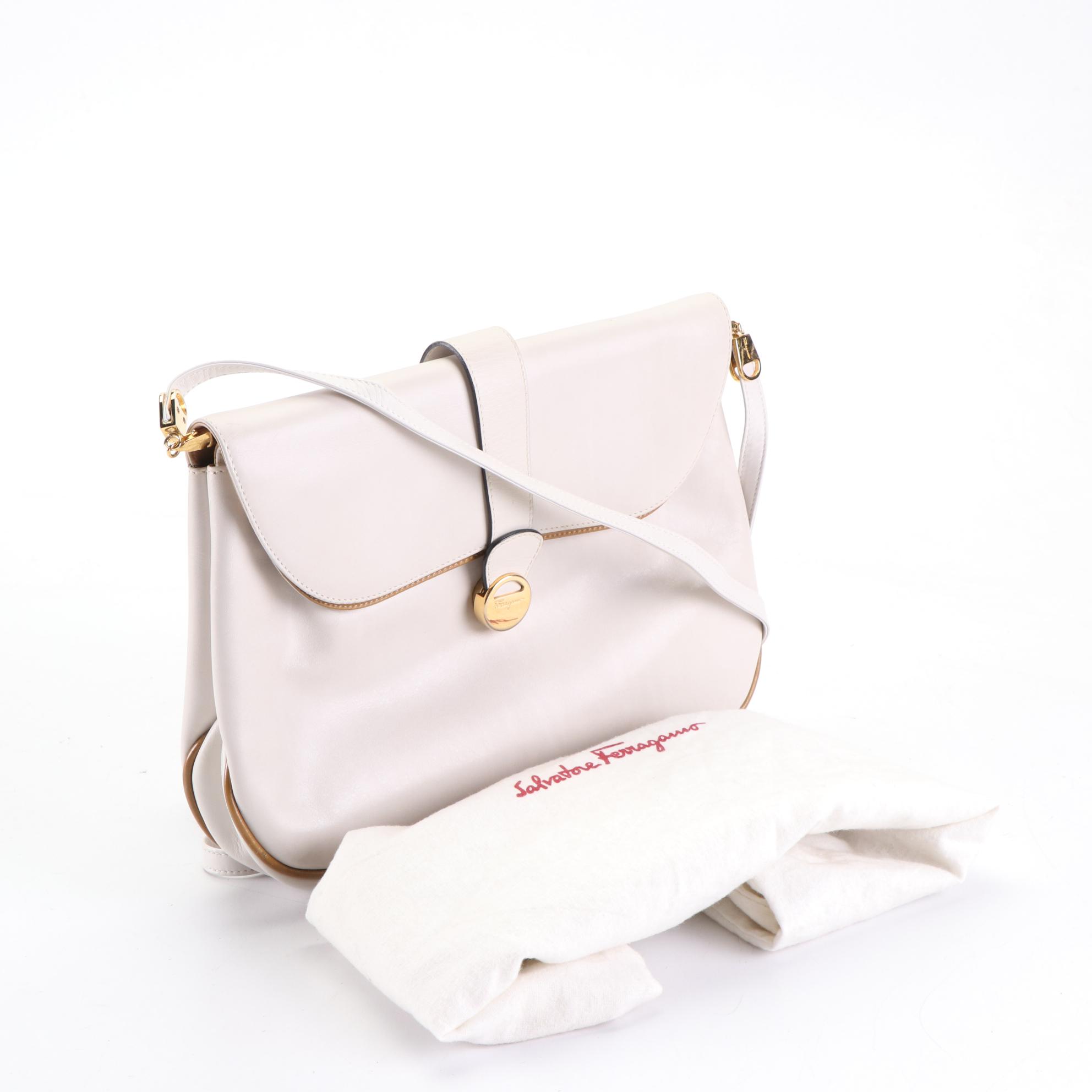 Salvatore Ferragamo Front Flap Leather Crossbody Bag