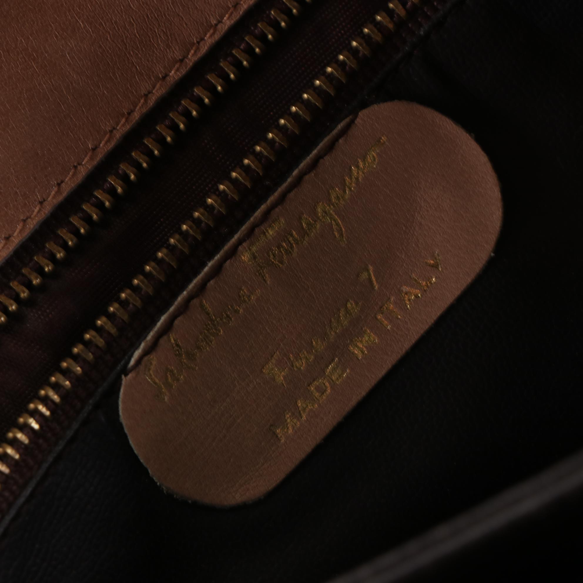 Salvatore Ferragamo Front Flap Leather Crossbody Bag