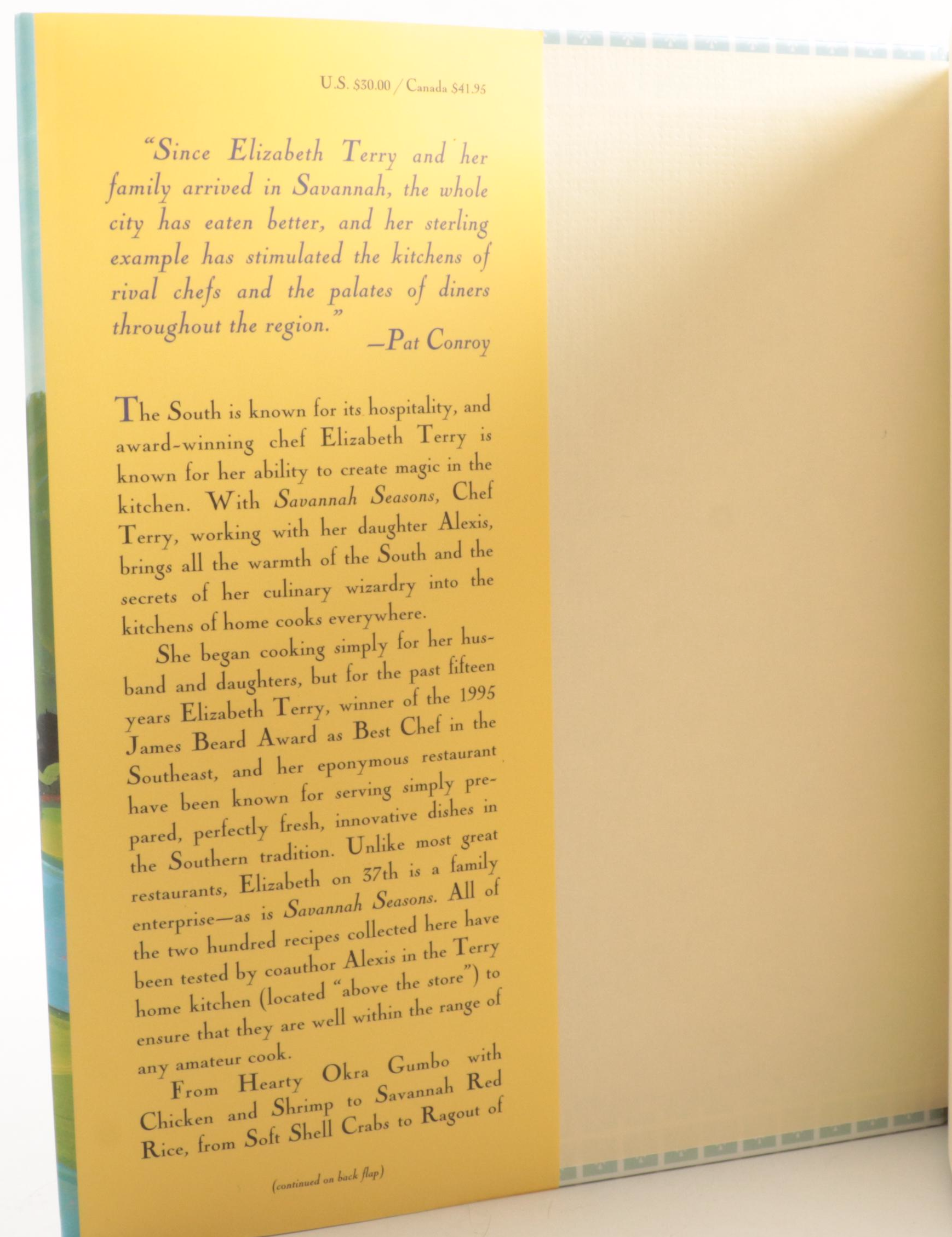 Signed "Savannah Seasons" by Elizabeth Terry and More Cookbooks